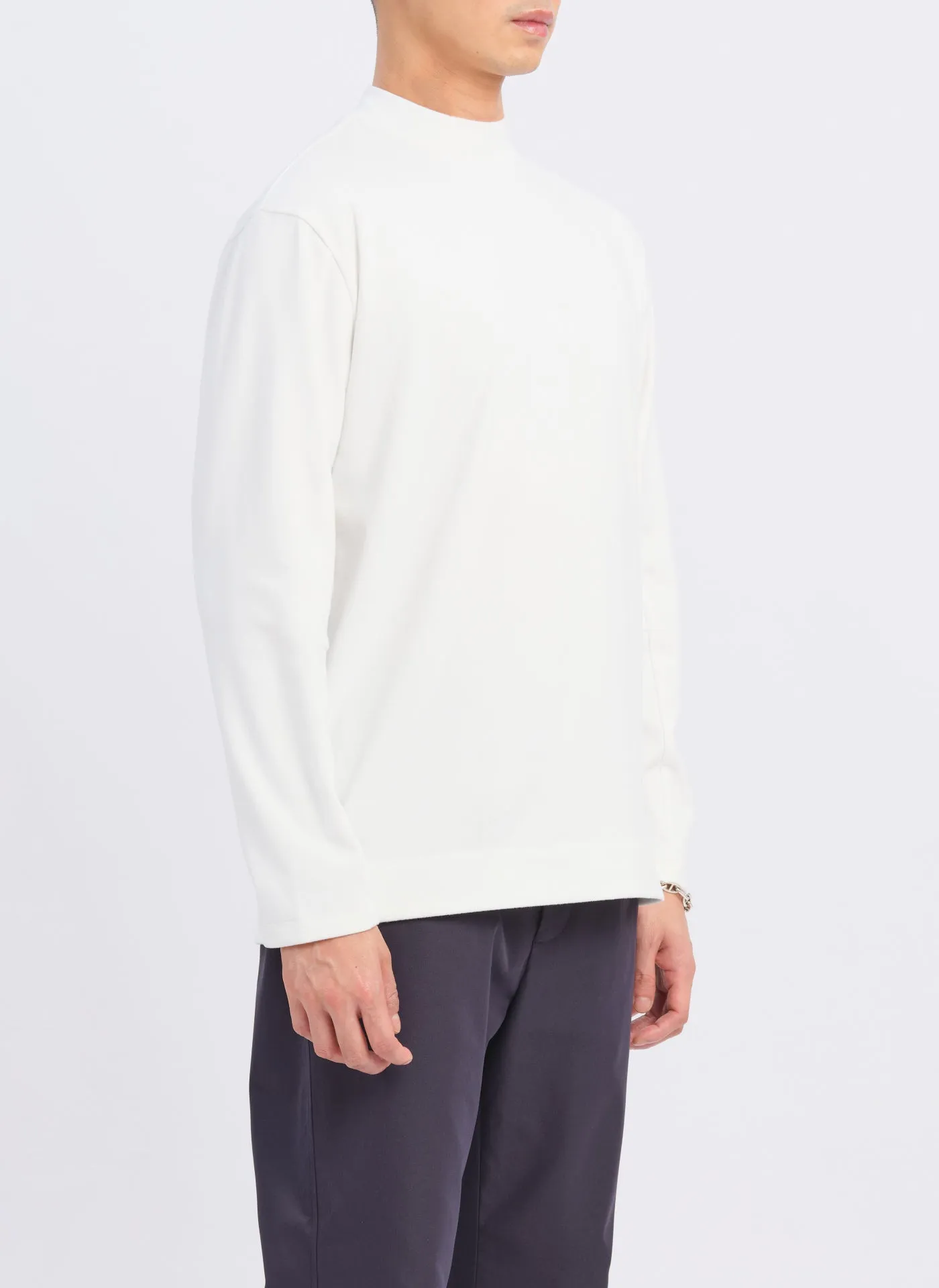 Mercerized Cotton Mock Neck Tee (T-05) sold by INITIAL Fashion product image thumbnail 3