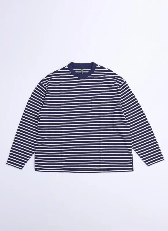 Jacquard Long Sleeves Border Top (T-06) sold by INITIAL Fashion