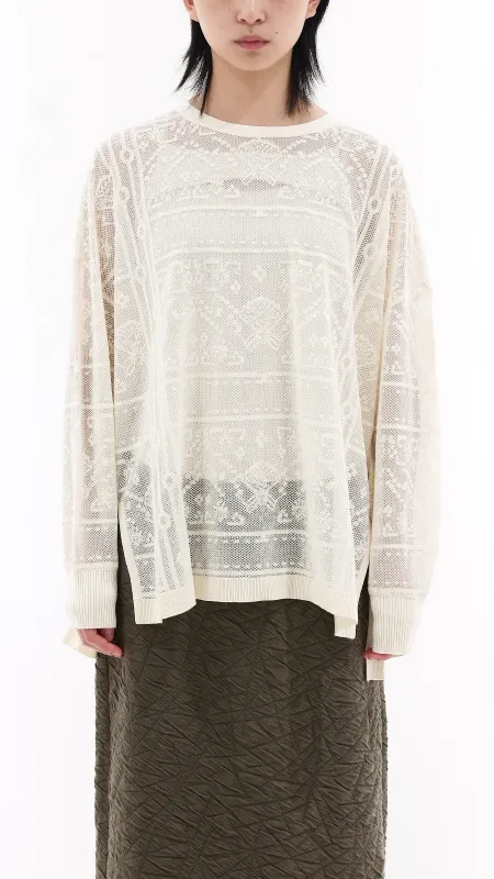 Oversized Lace Pullover sold by INITIAL Fashion