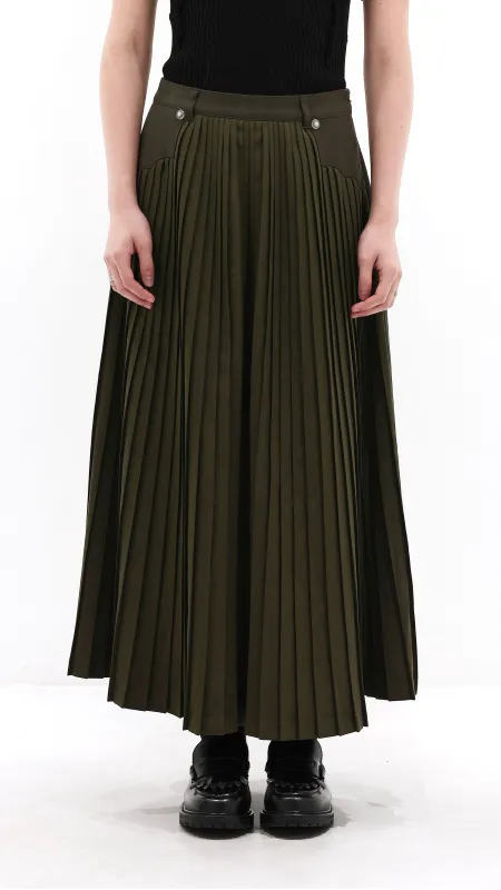 Front Pleated Flare Skirt sold by INITIAL Fashion