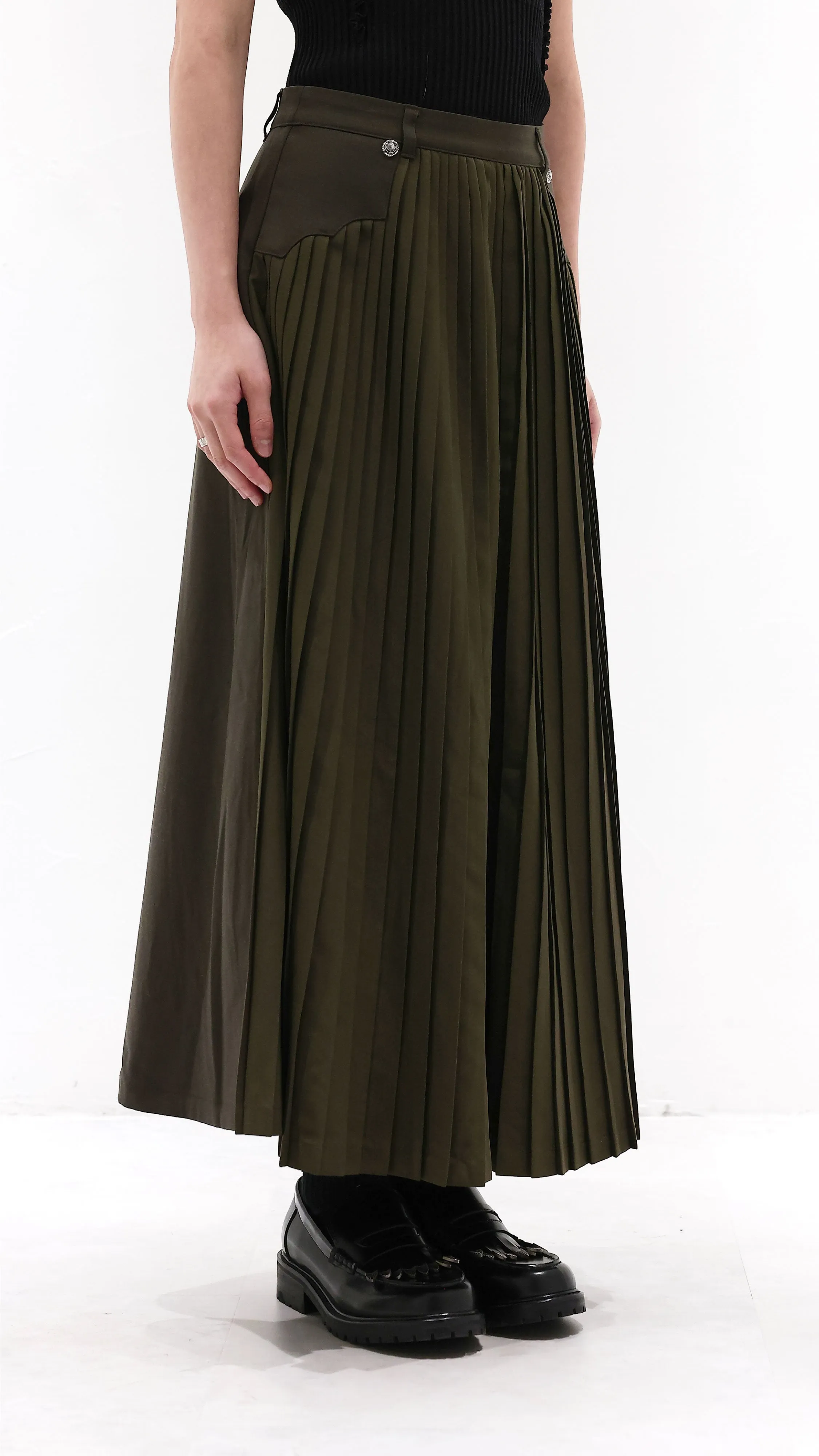 Front Pleated Flare Skirt sold by INITIAL Fashion product image thumbnail 2