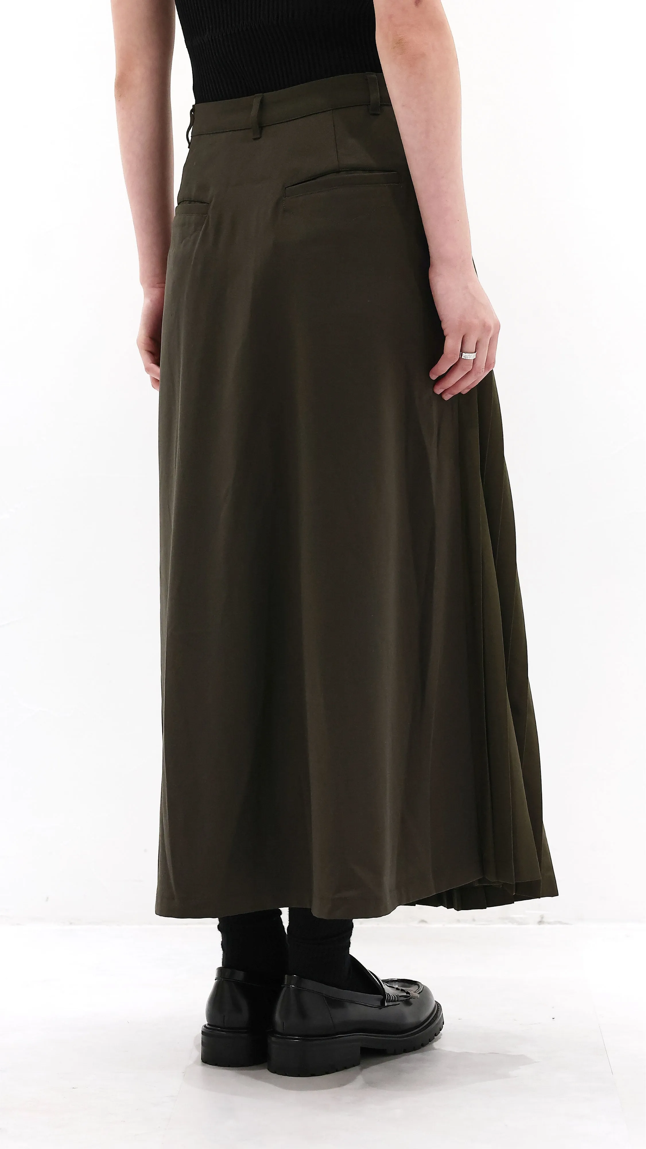 Front Pleated Flare Skirt sold by INITIAL Fashion product image thumbnail 3