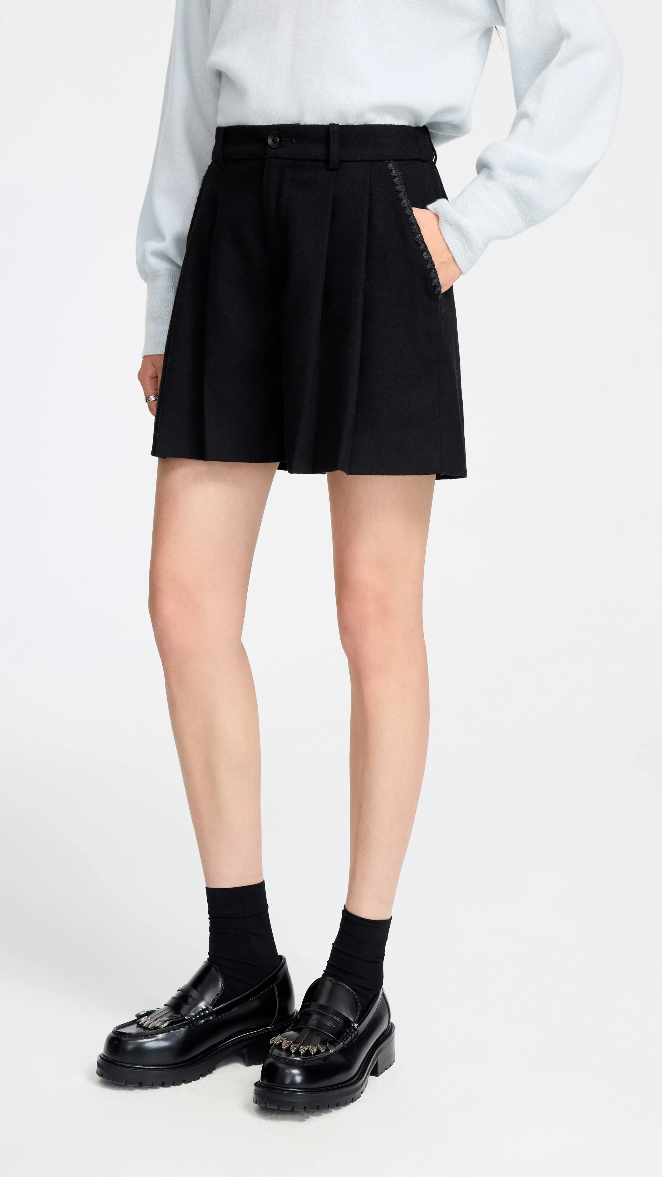 Woolen Shorts sold by INITIAL Fashion product image thumbnail 2