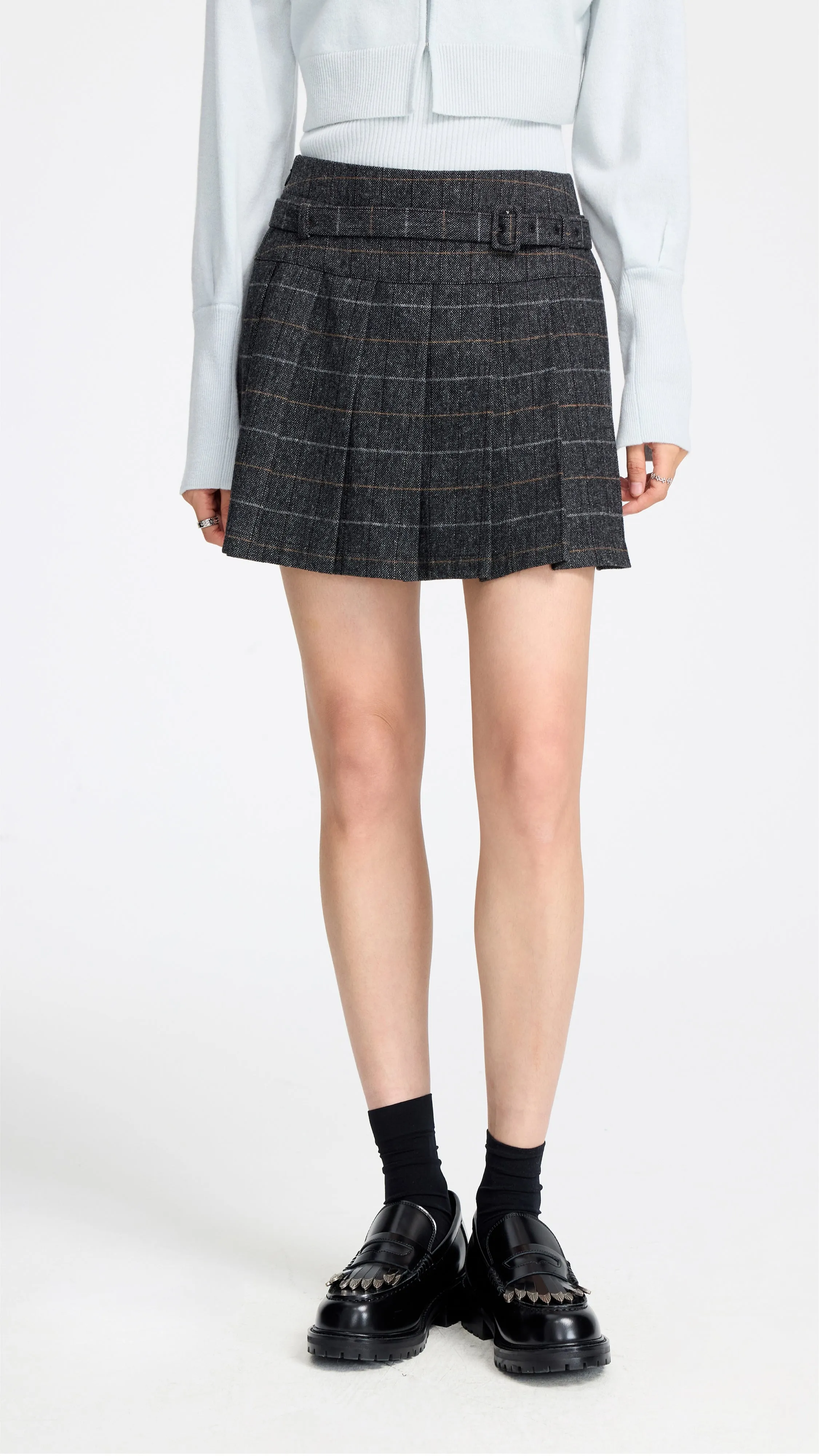 Woolen Pleated Skirt sold by INITIAL Fashion