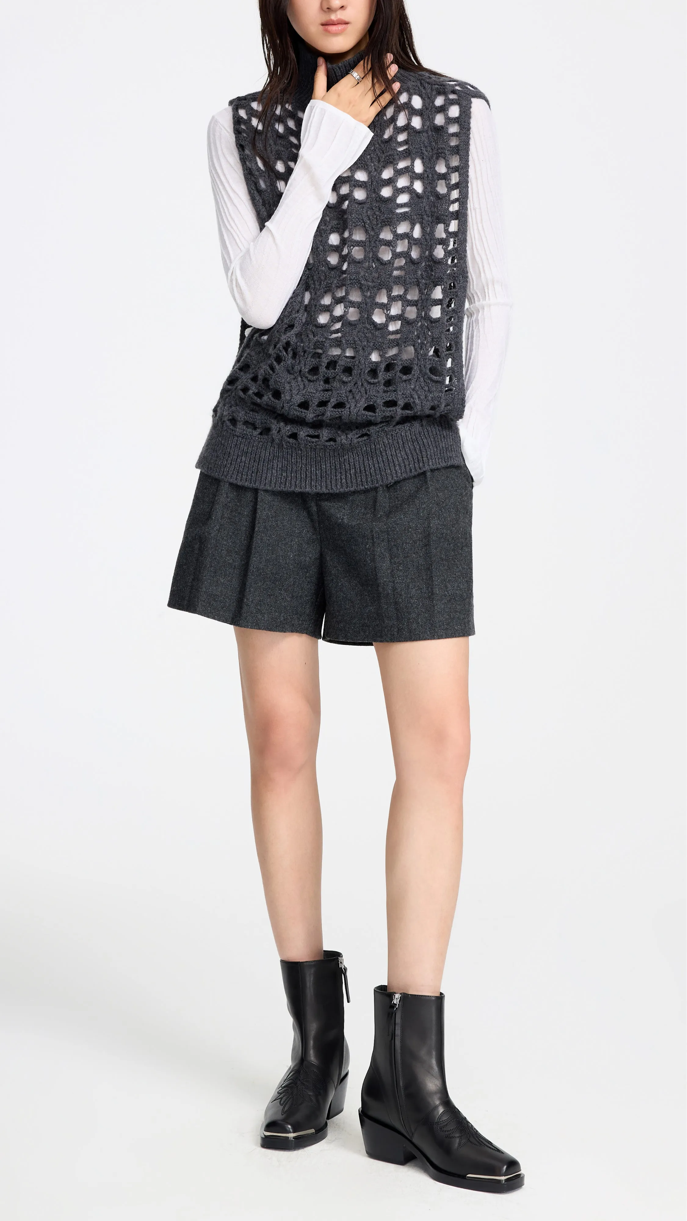 Knitted 2 Way Vest sold by INITIAL Fashion product image thumbnail 5