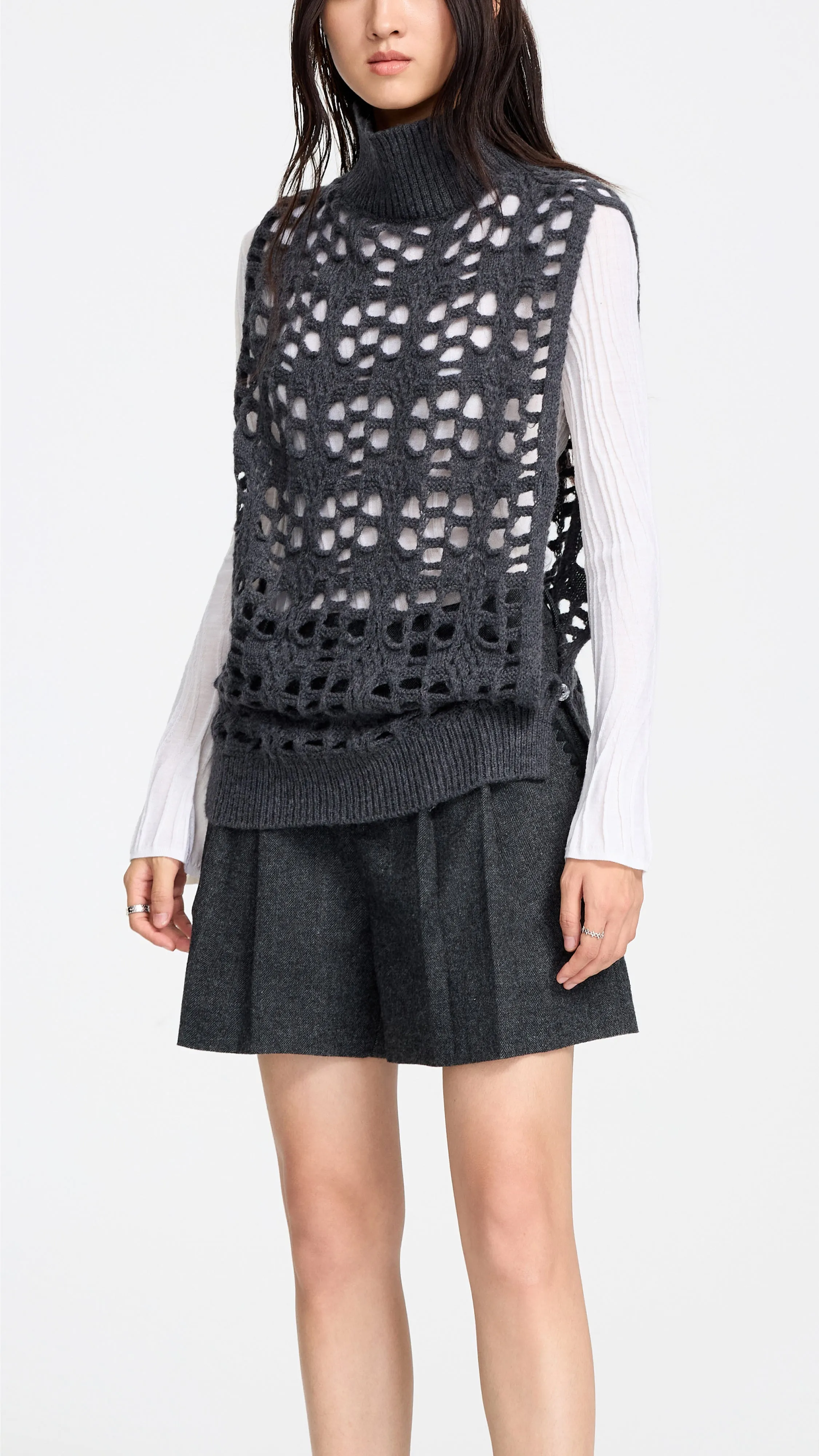 Knitted 2 Way Vest sold by INITIAL Fashion product image thumbnail 3