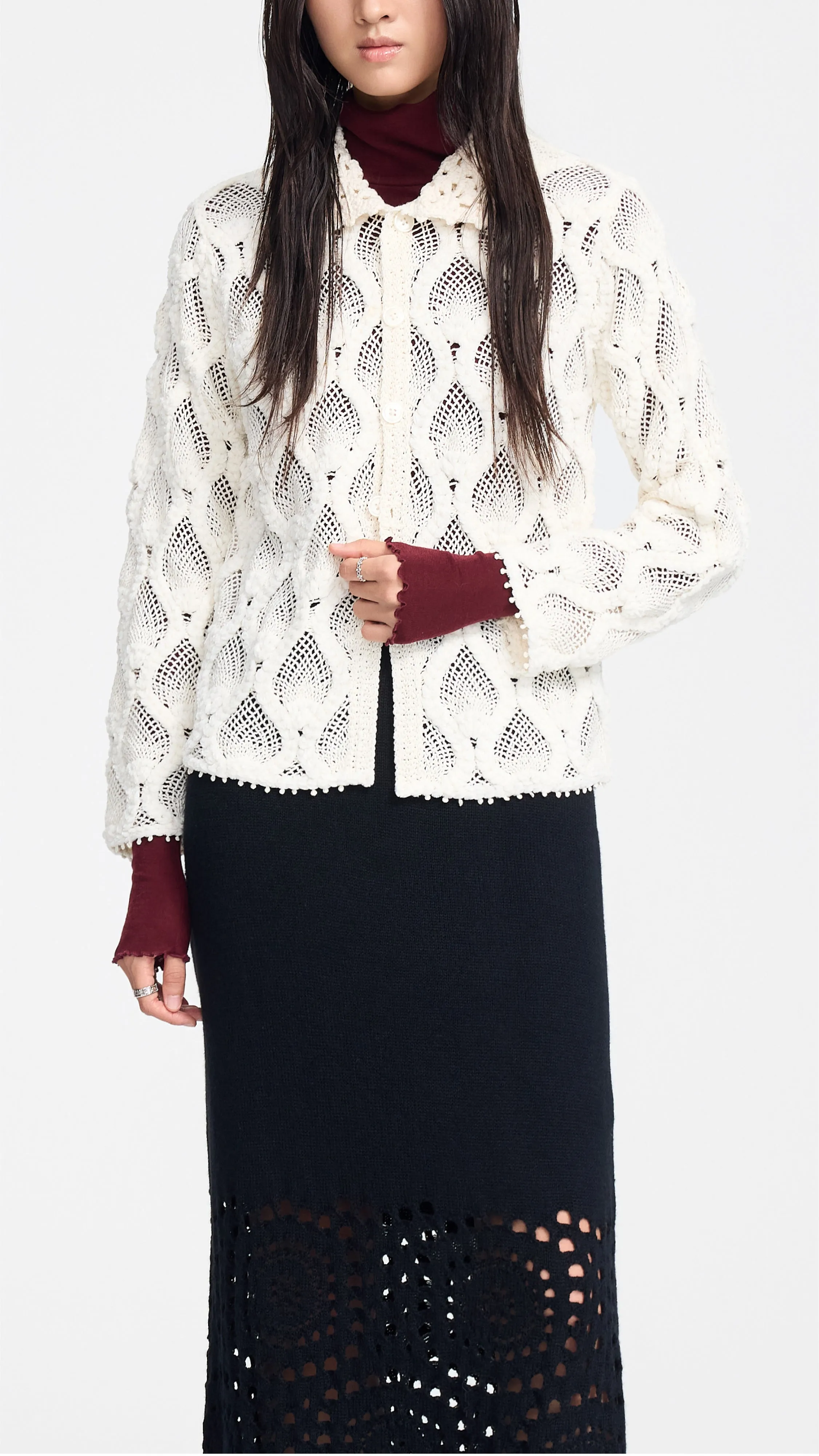 Crochet Cardigan sold by INITIAL Fashion