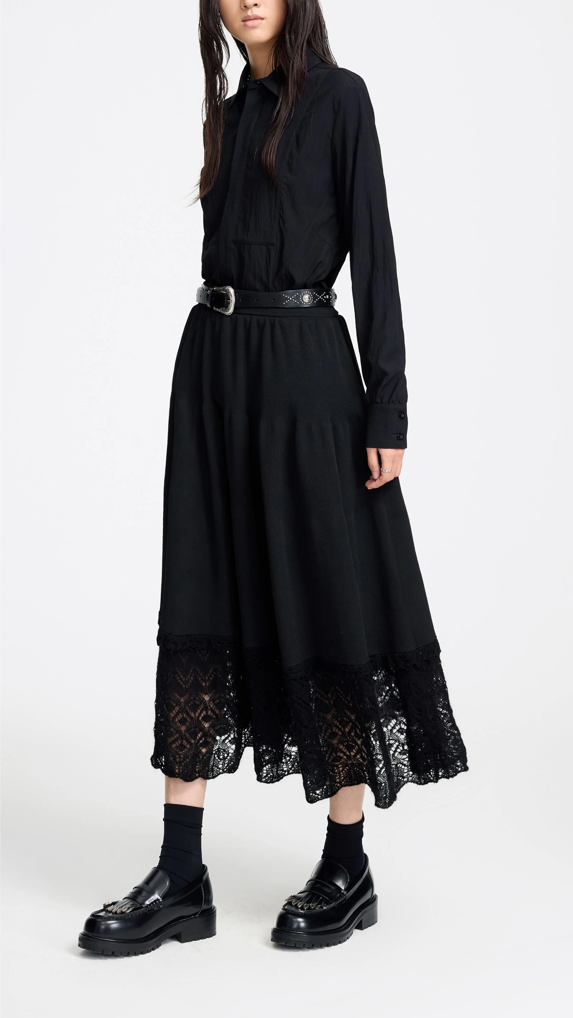 Knit Skirt With Mohair Hem sold by INITIAL Fashion product image thumbnail 5