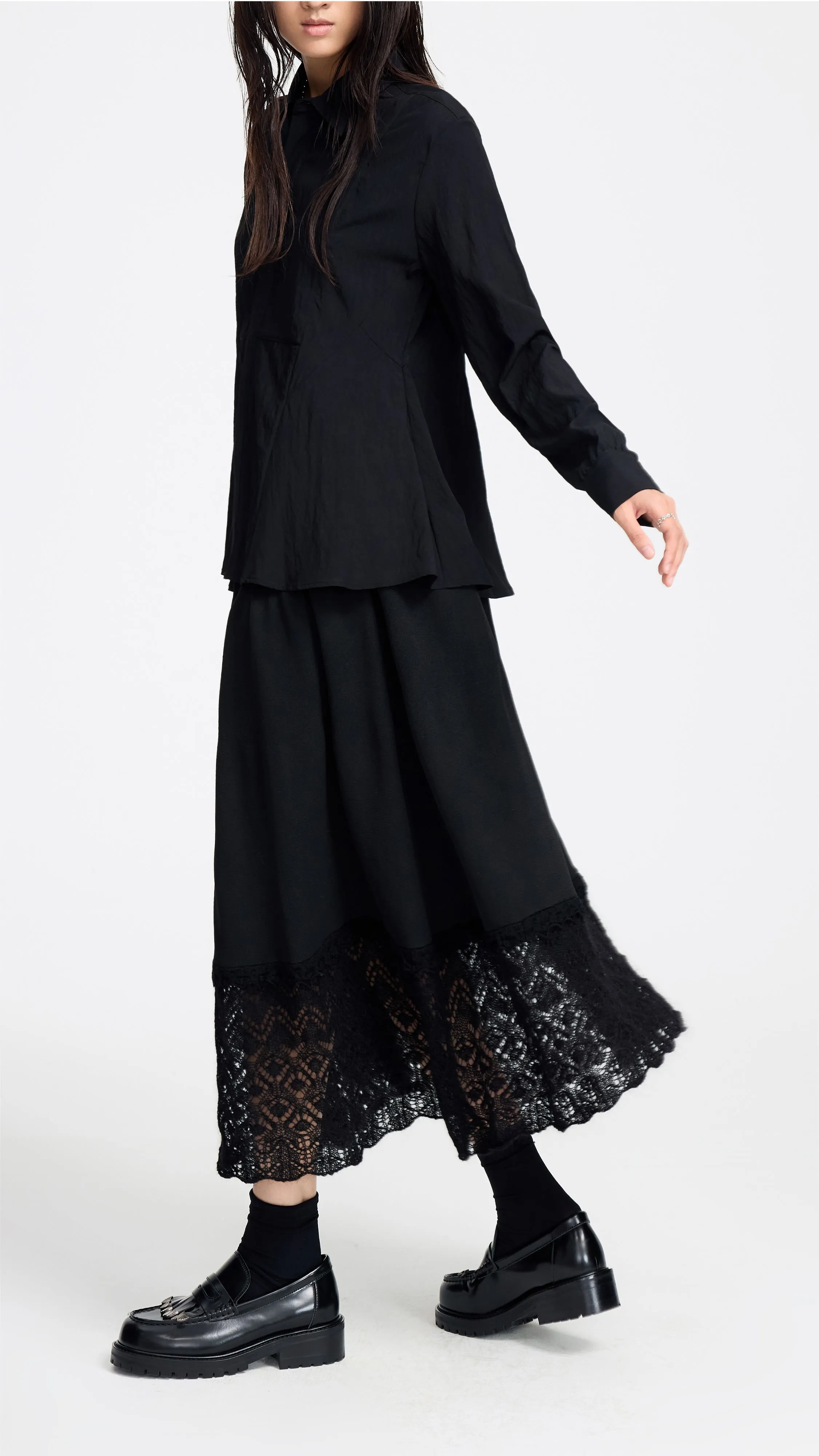 Knit Skirt With Mohair Hem sold by INITIAL Fashion product image thumbnail 4