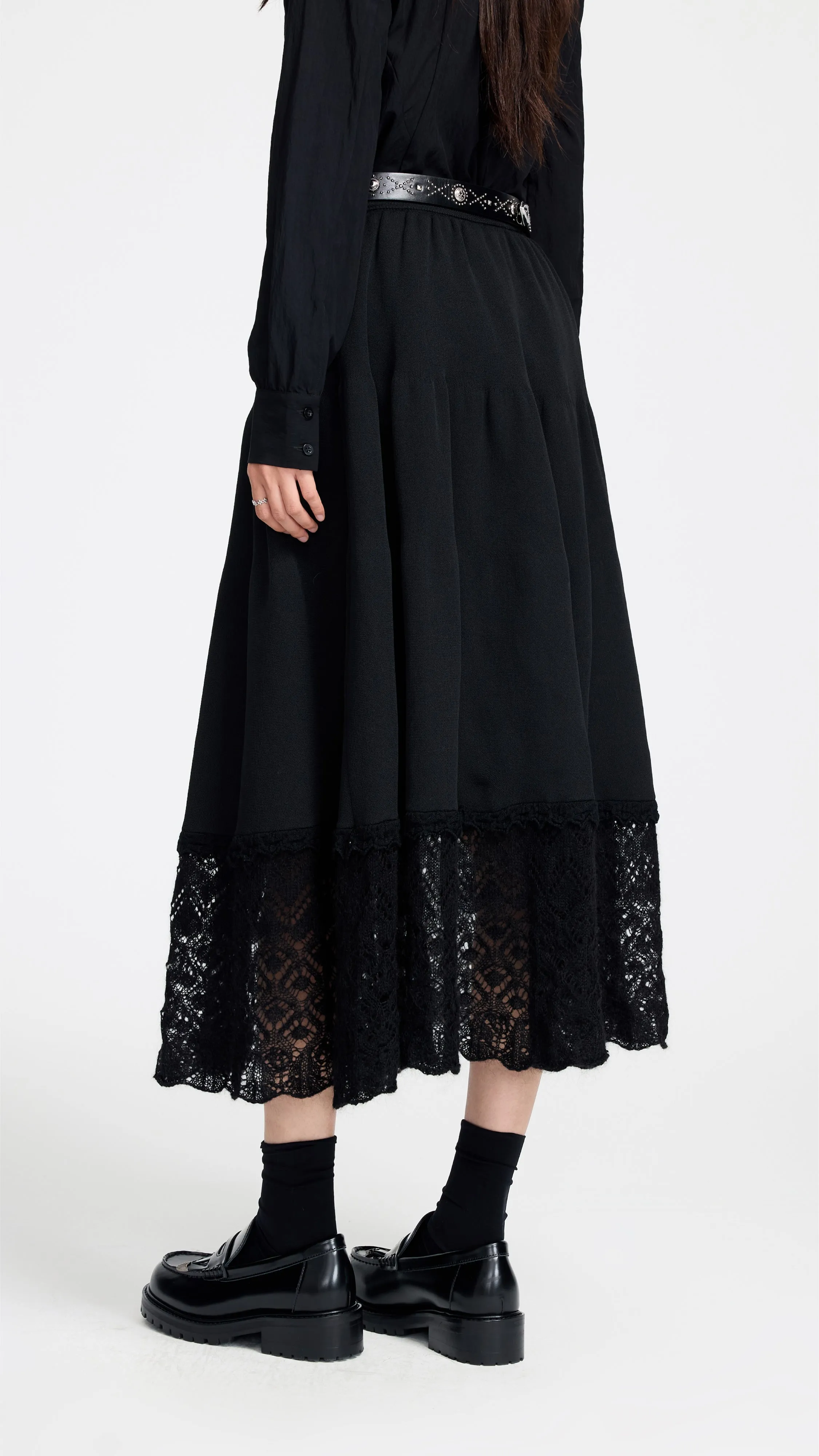 Knit Skirt With Mohair Hem sold by INITIAL Fashion product image thumbnail 3