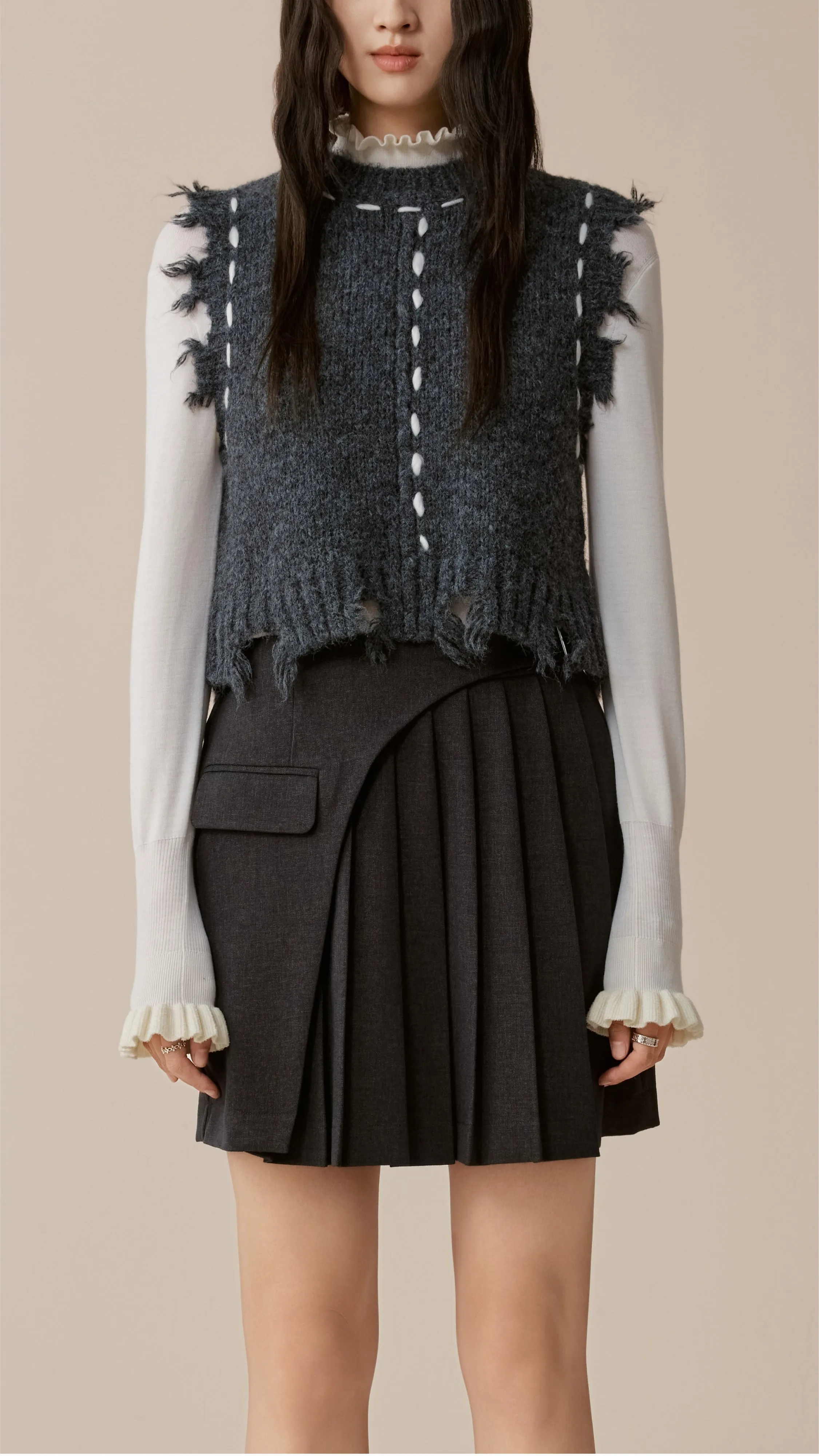 Distressed Knit Vest sold by INITIAL Fashion