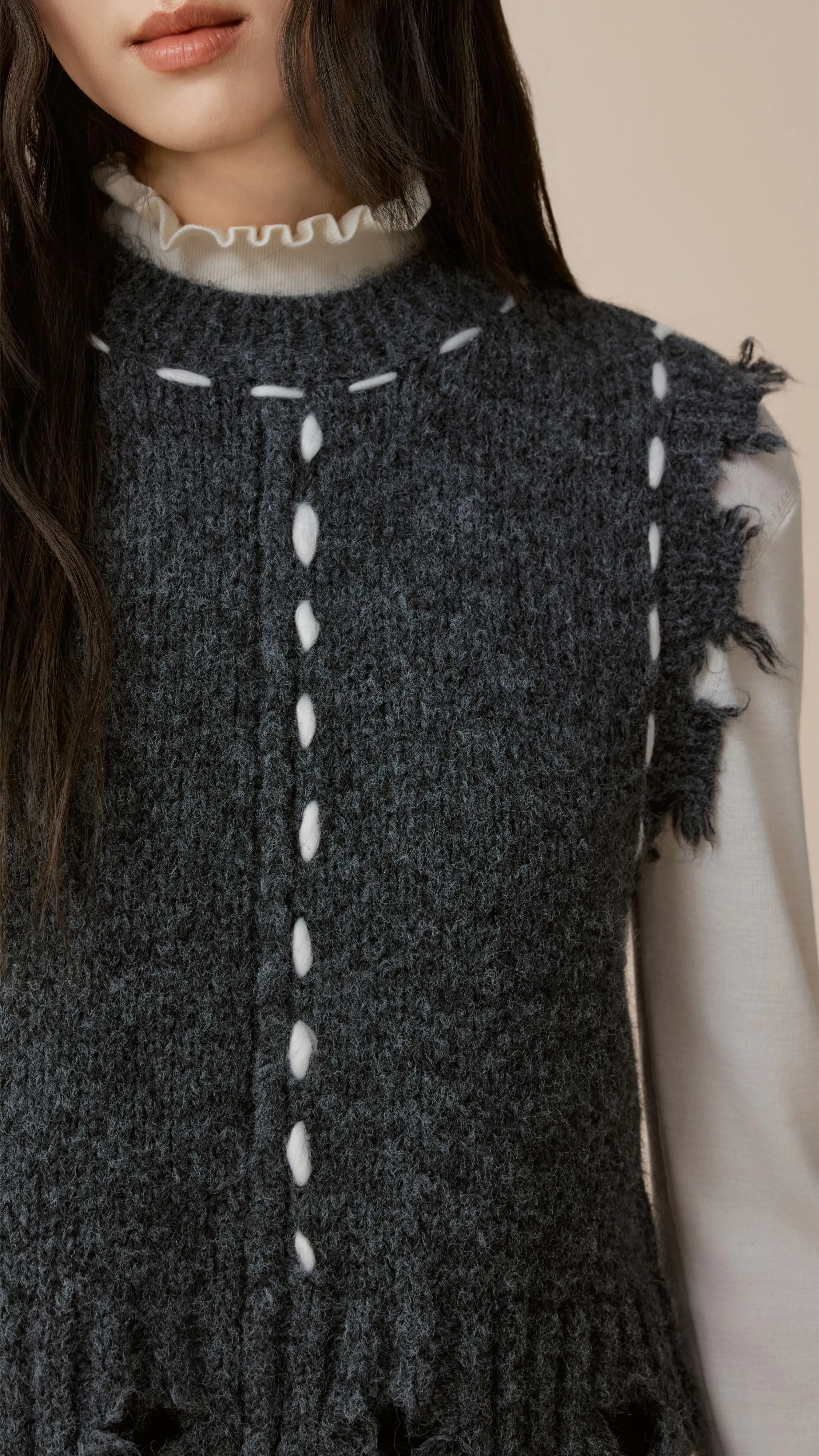 Distressed Knit Vest sold by INITIAL Fashion product image thumbnail 5