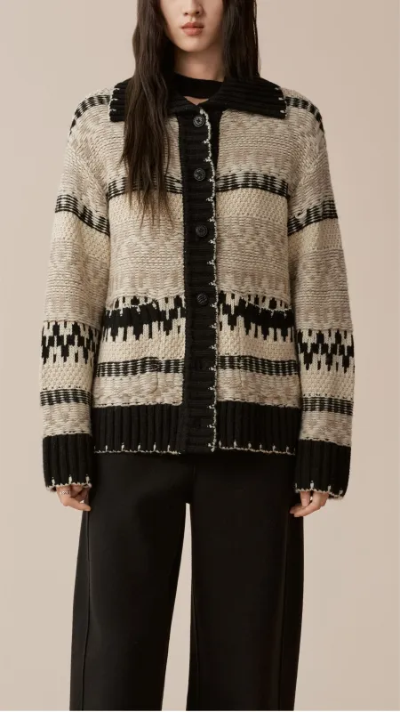 Fancy Yarn Cardigan sold by INITIAL Fashion