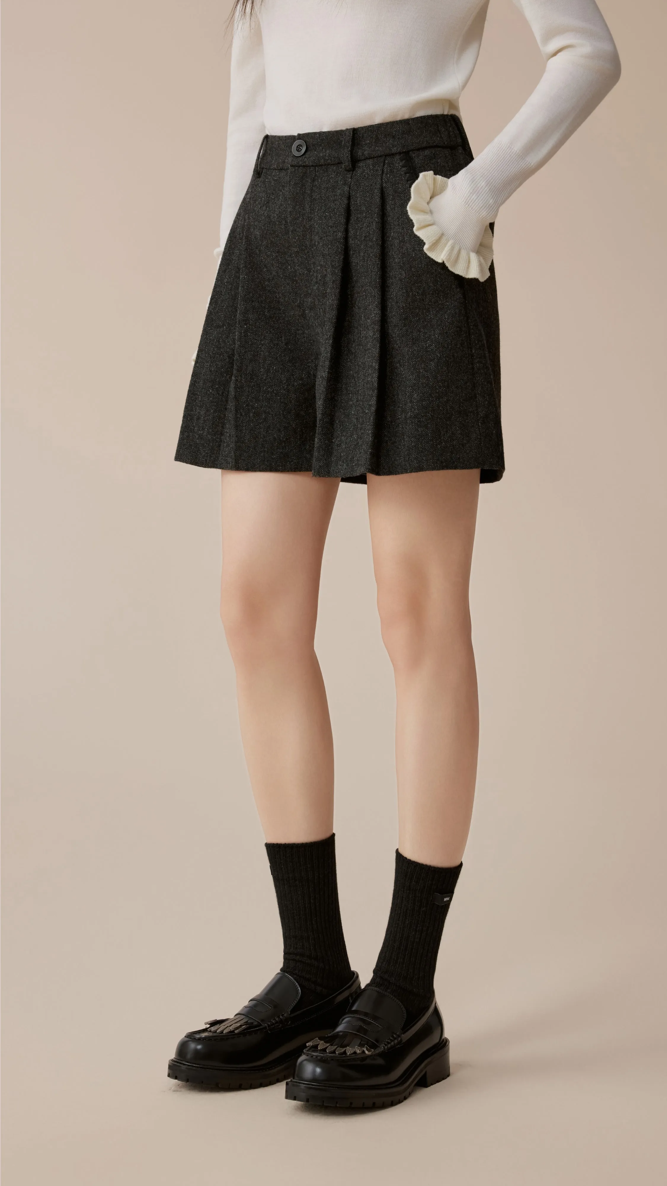 Woolen Shorts sold by INITIAL Fashion product image thumbnail 4