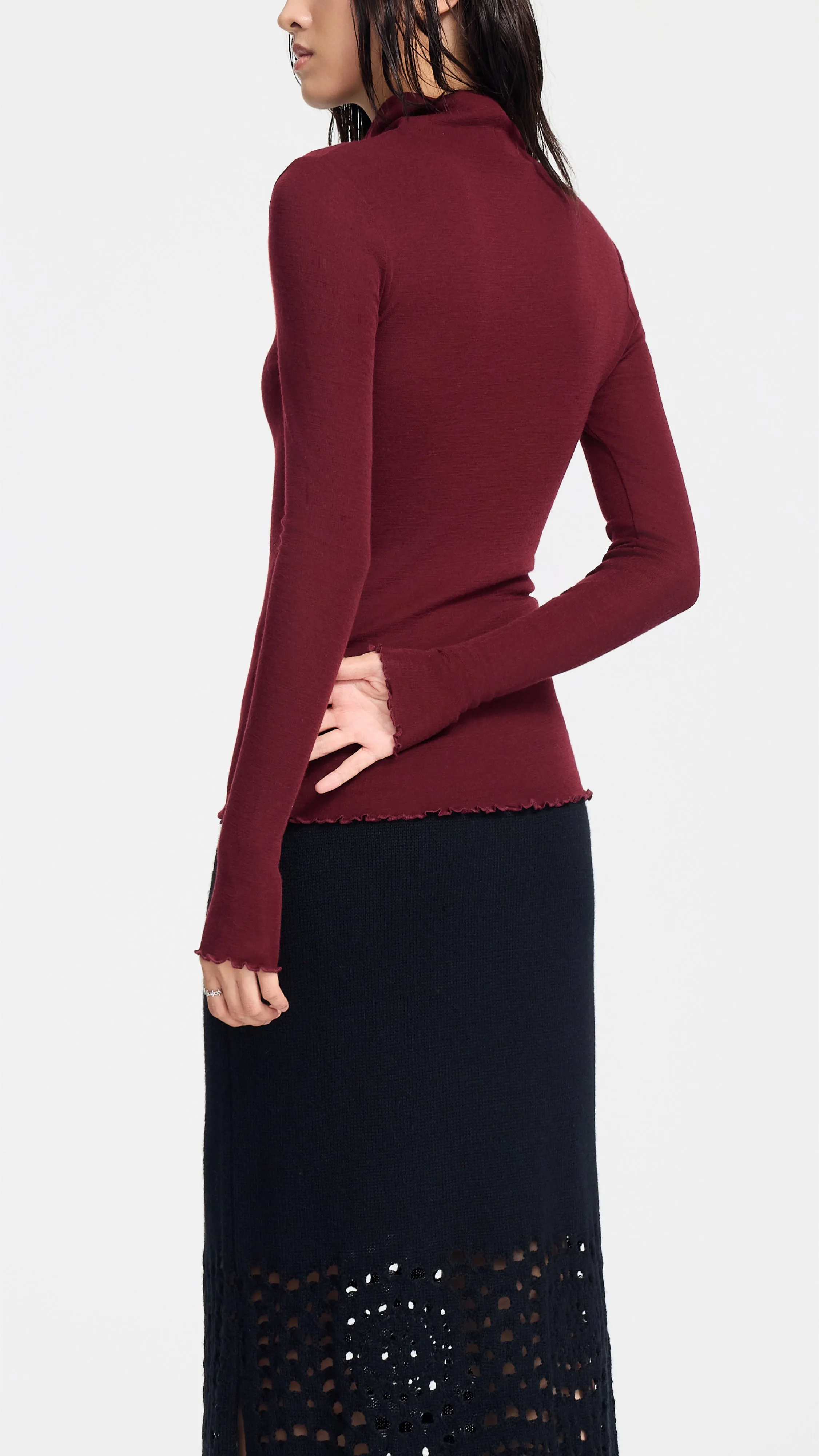 Turtle Neck Slim Cut Top sold by INITIAL Fashion product image thumbnail 3