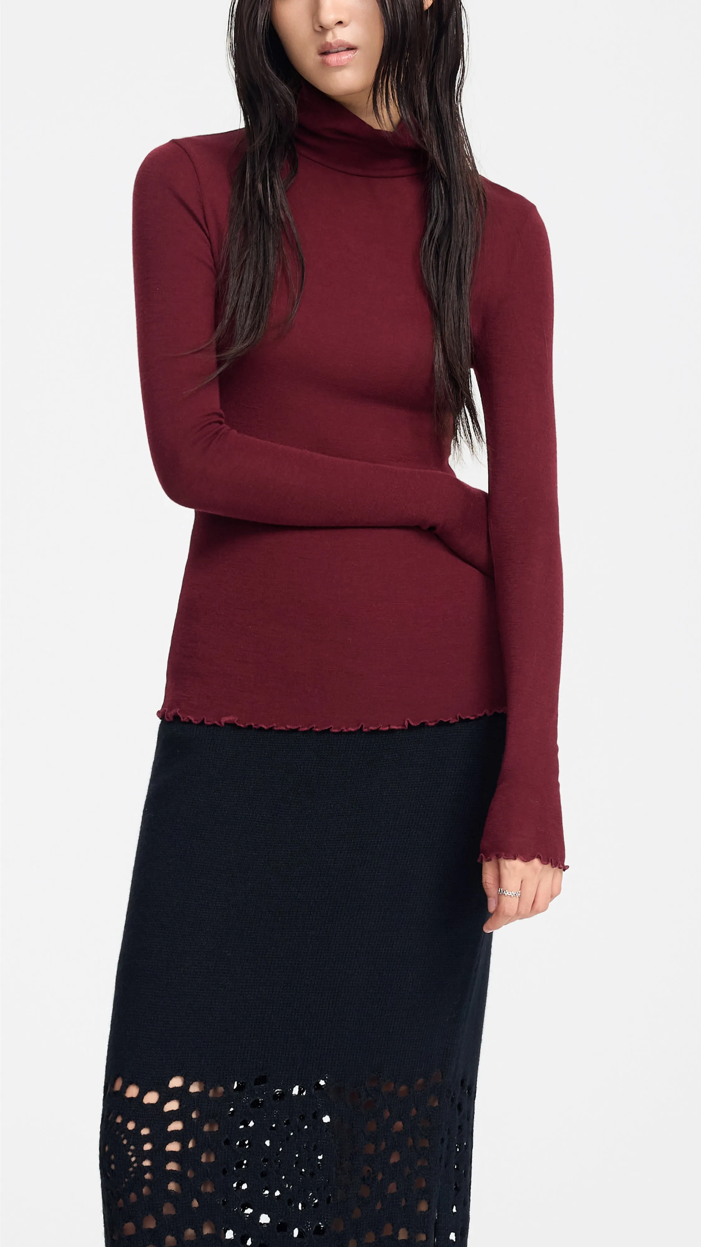 Turtle Neck Slim Cut Top sold by INITIAL Fashion product image thumbnail 2