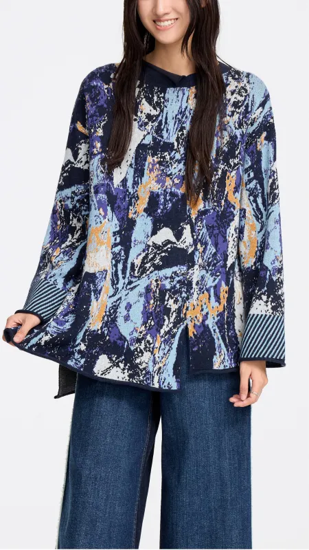 Glitch Camouflage Jacquard Sweater sold by INITIAL Fashion