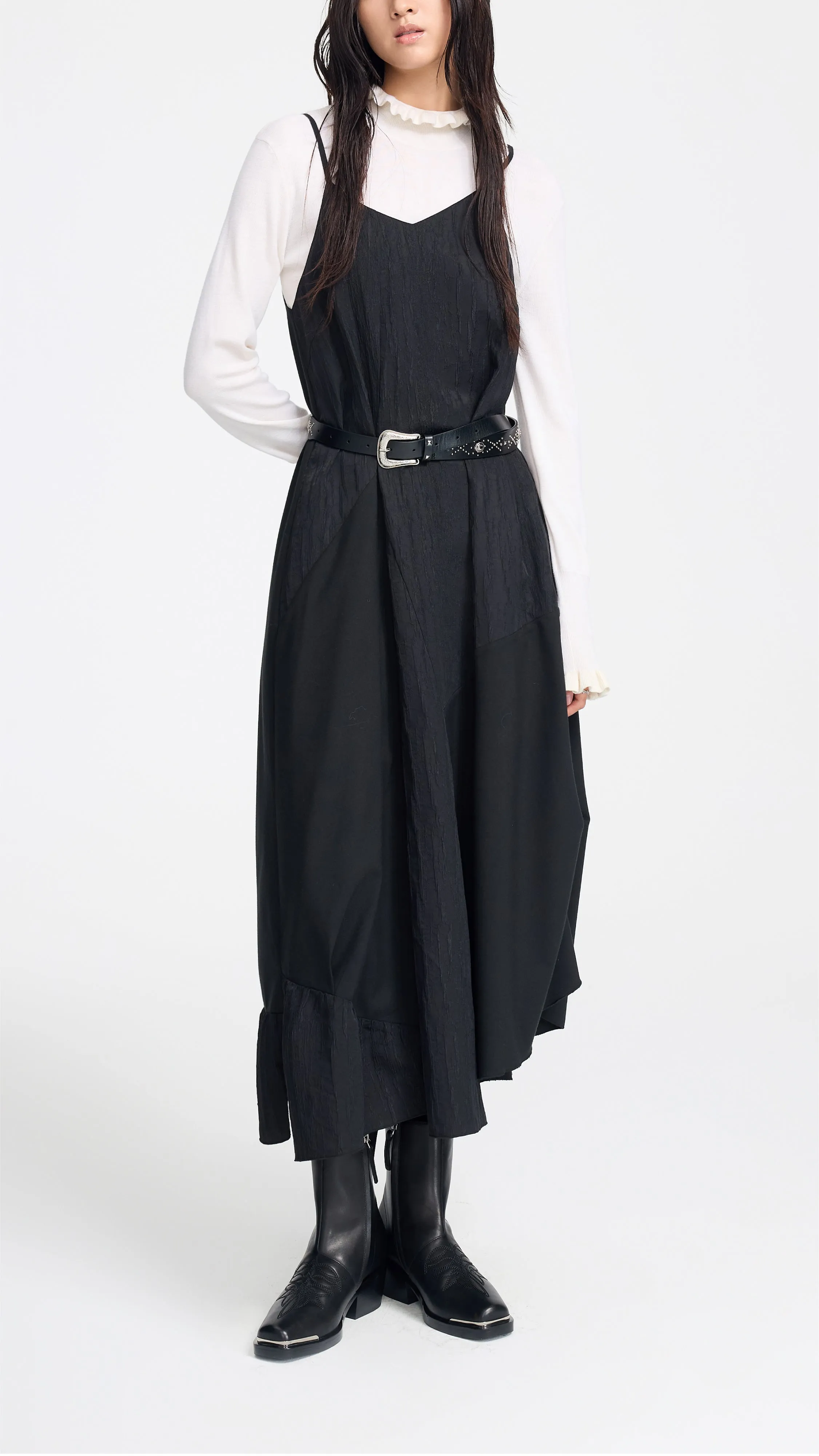 Irregular Patched Dress sold by INITIAL Fashion
