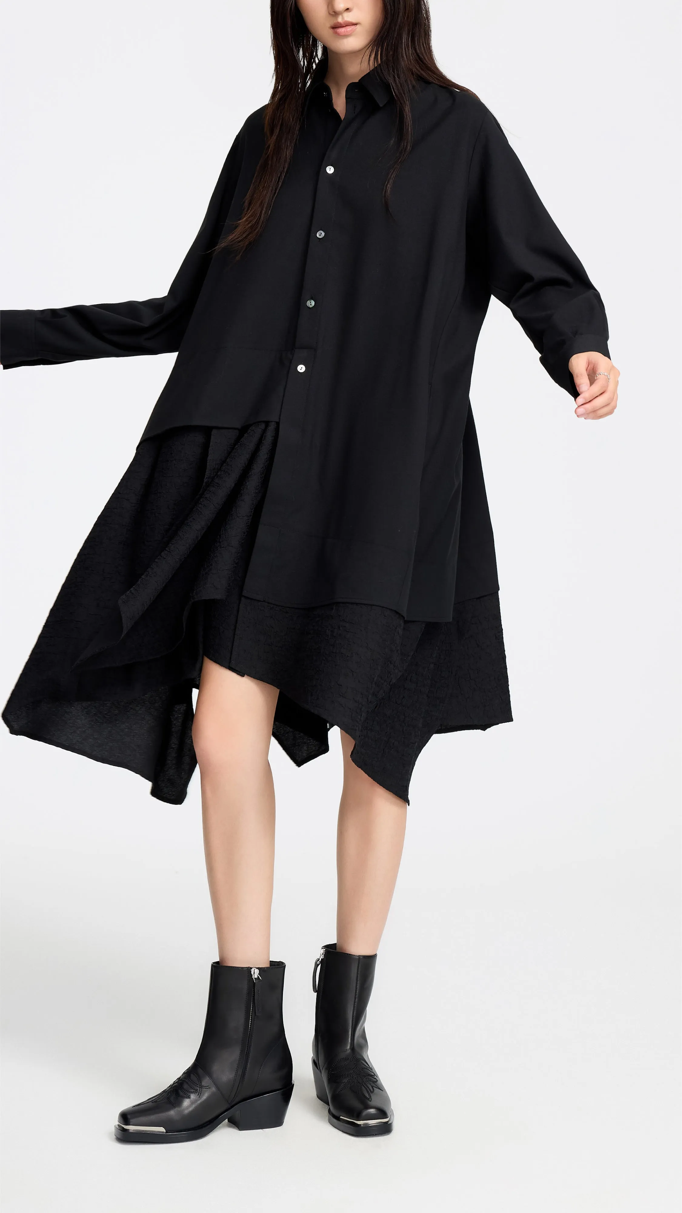 Irregular Shirt Dress sold by INITIAL Fashion product image thumbnail 2