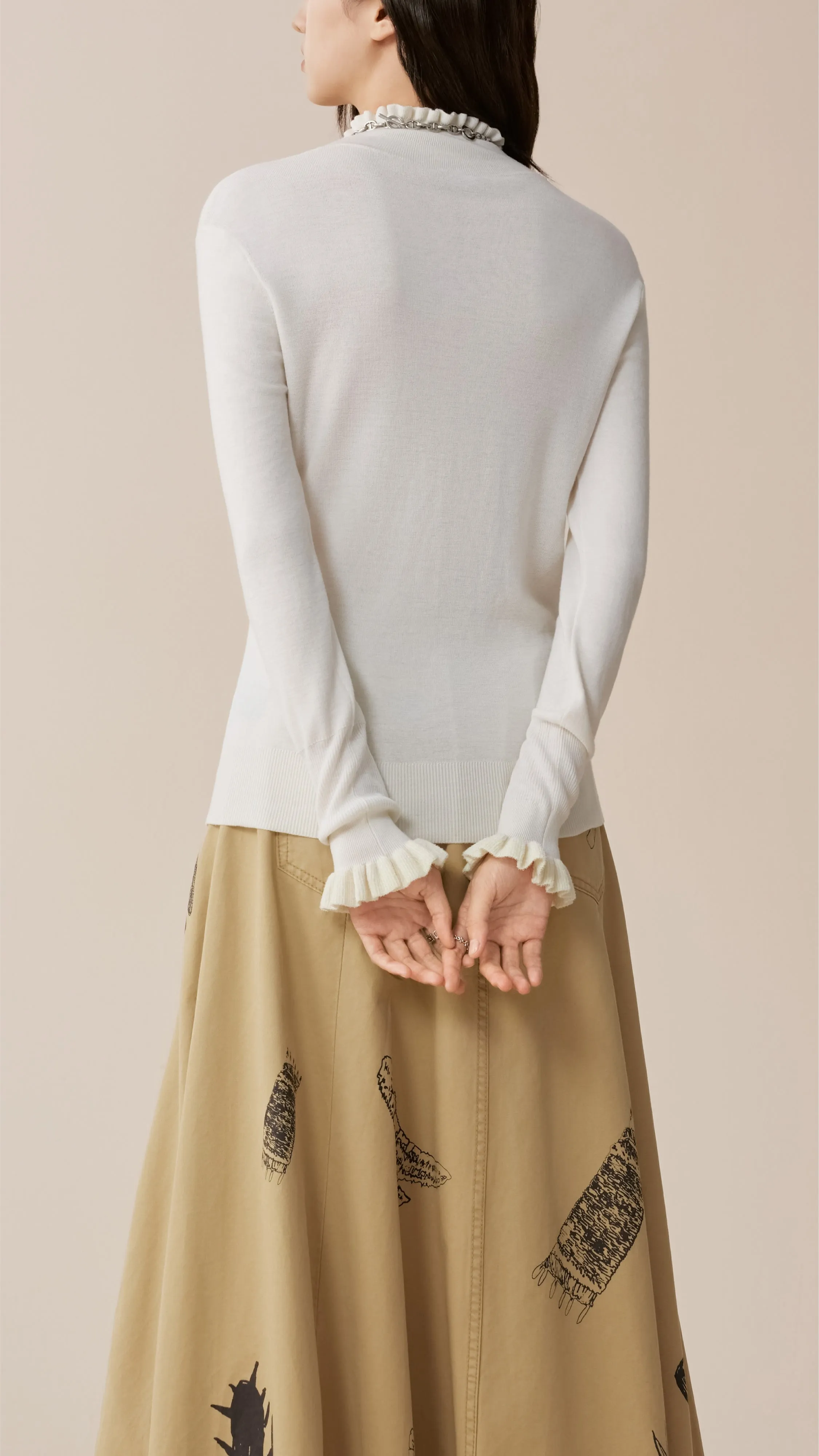 Ruffle Neck Sweater sold by INITIAL Fashion product image thumbnail 3