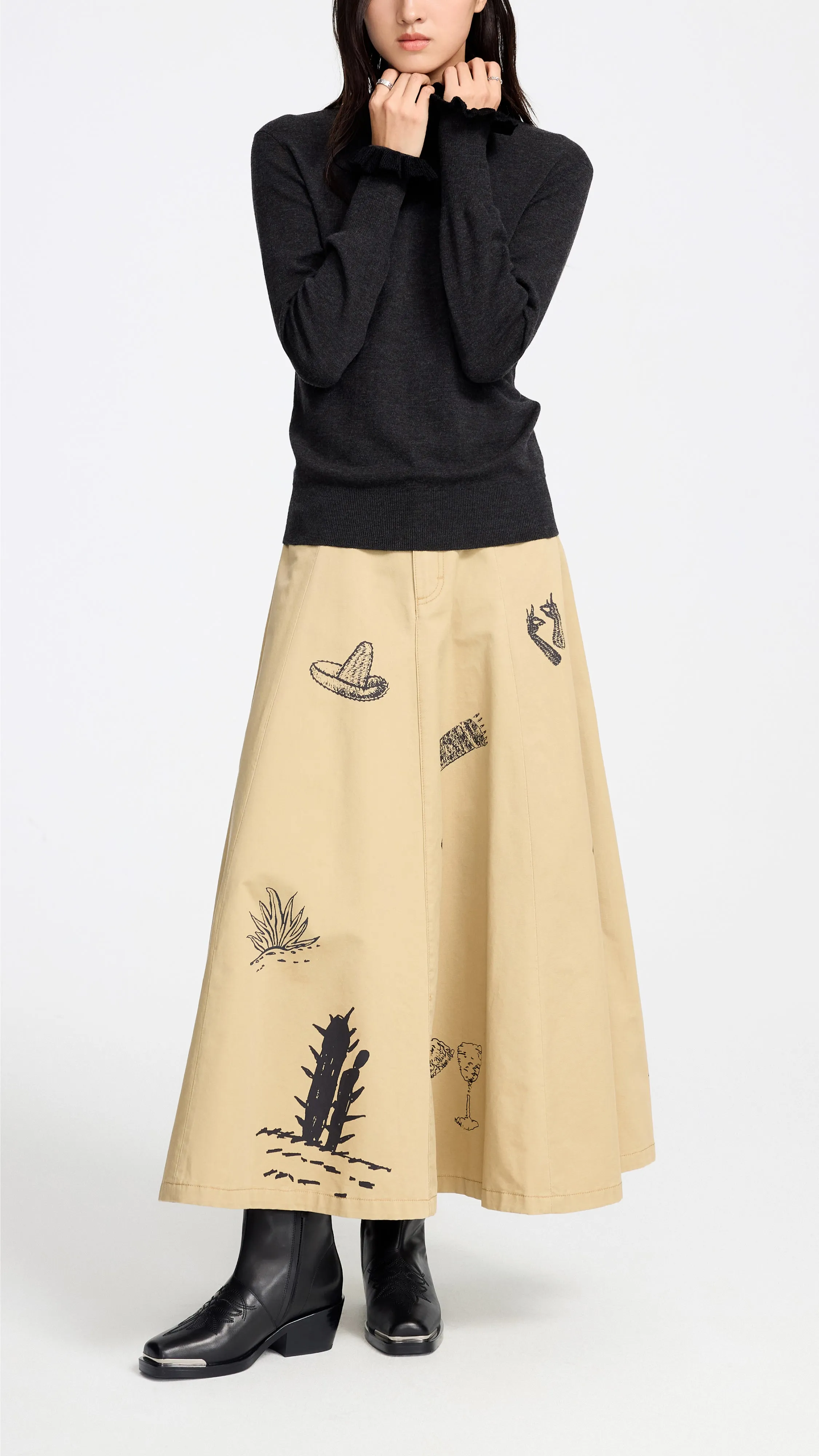 Ruffle Neck Sweater sold by INITIAL Fashion product image thumbnail 5