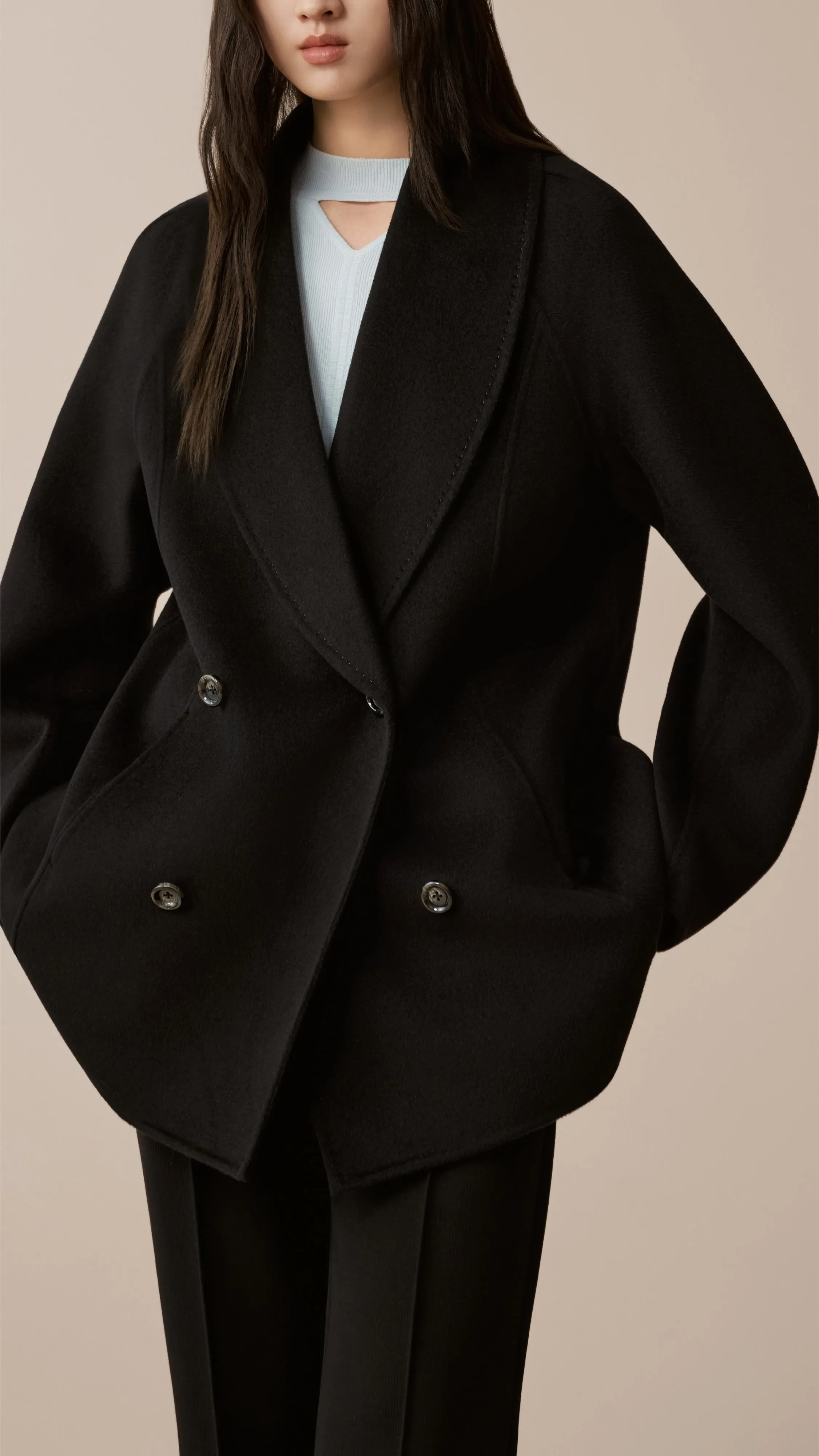 Shawl Collar Coat sold by INITIAL Fashion product image thumbnail 3