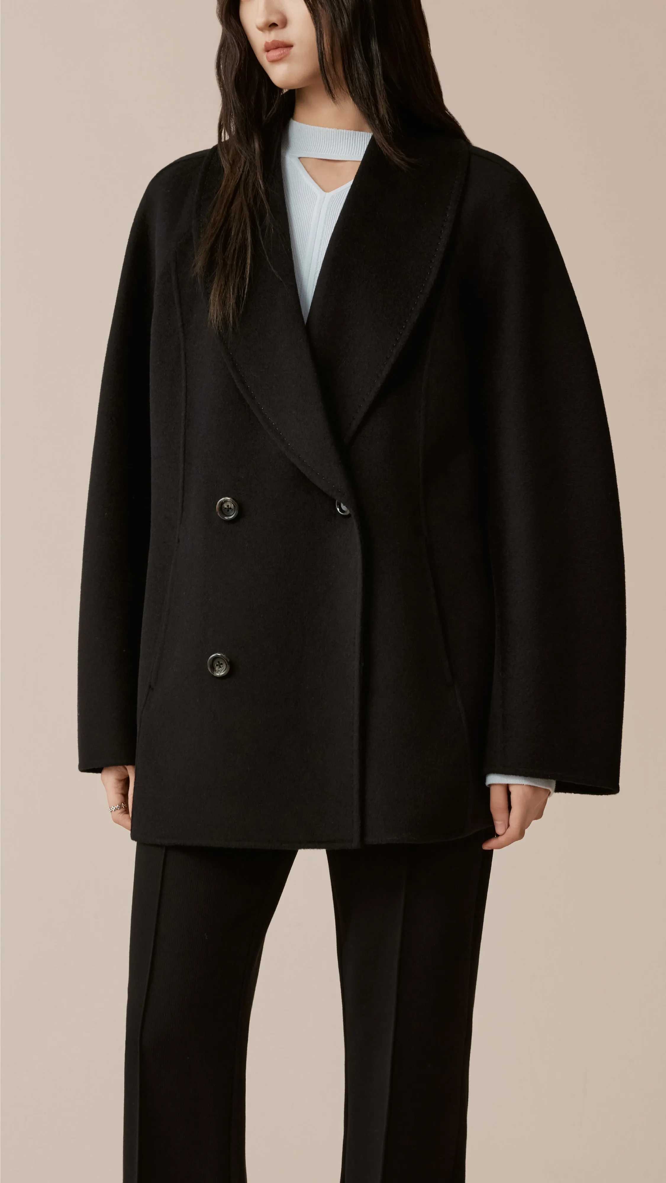 Shawl Collar Coat sold by INITIAL Fashion product image thumbnail 2
