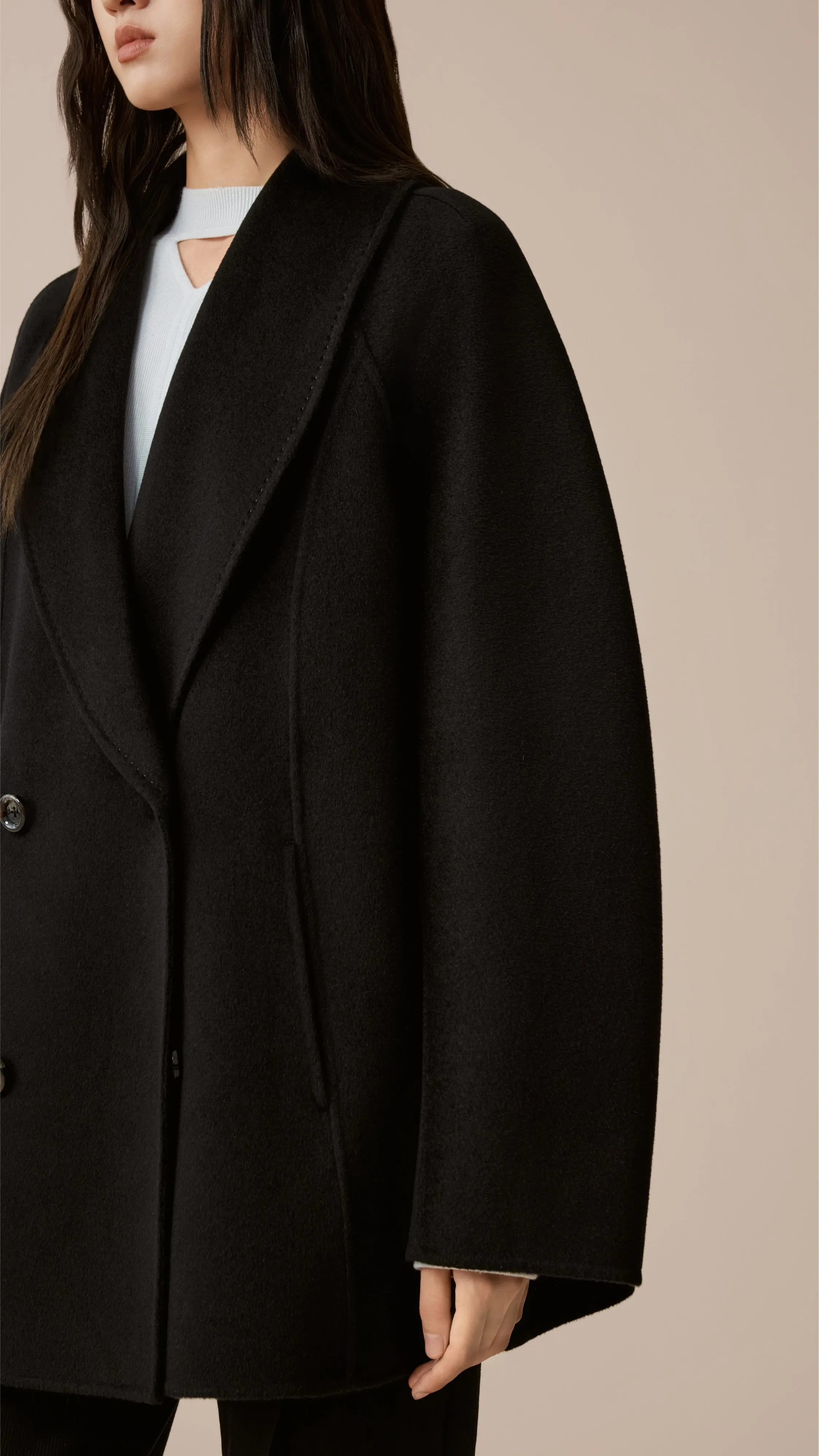 Shawl Collar Coat sold by INITIAL Fashion product image thumbnail 5