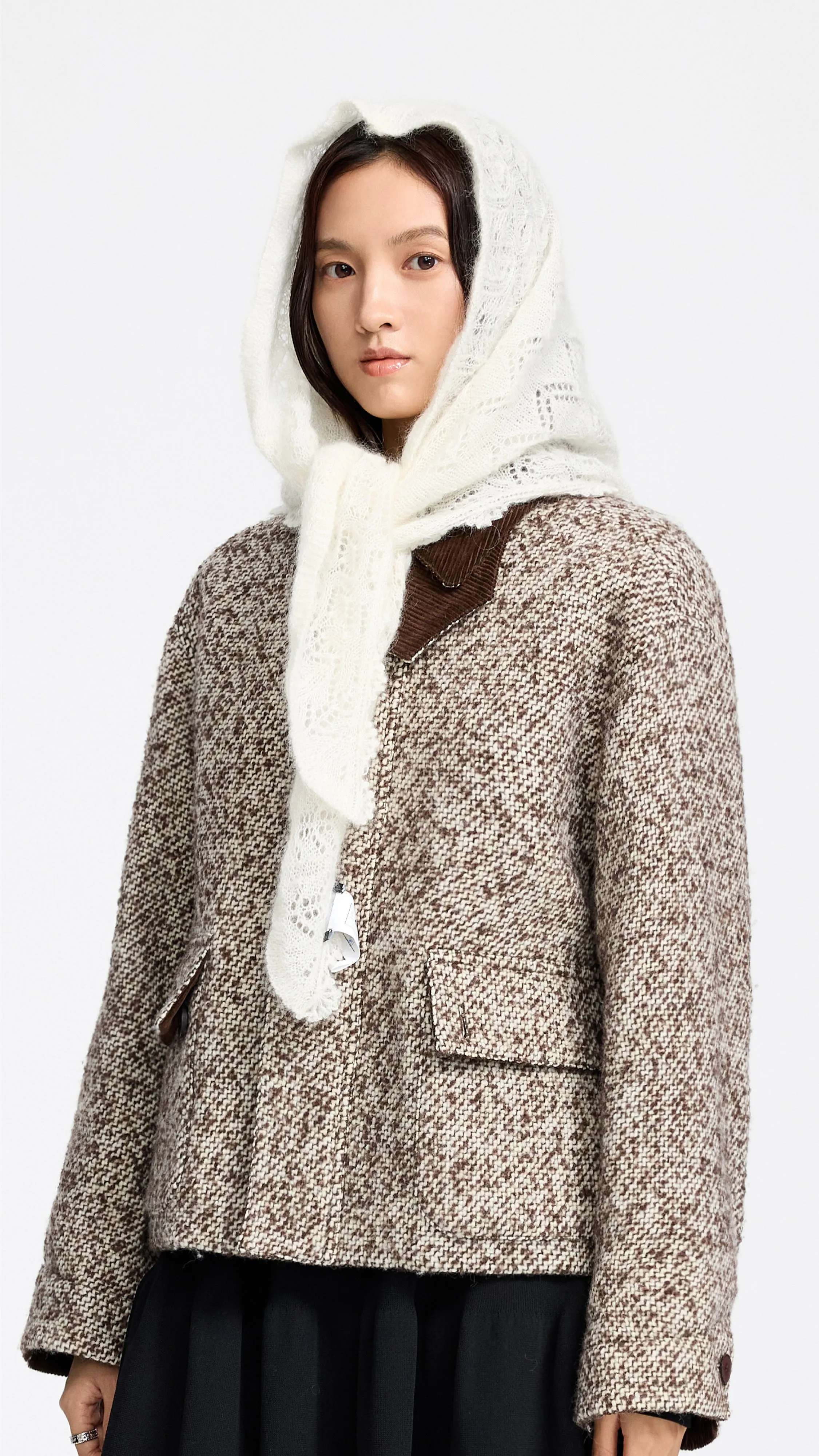 Mohair Triangle Shawl sold by INITIAL Fashion