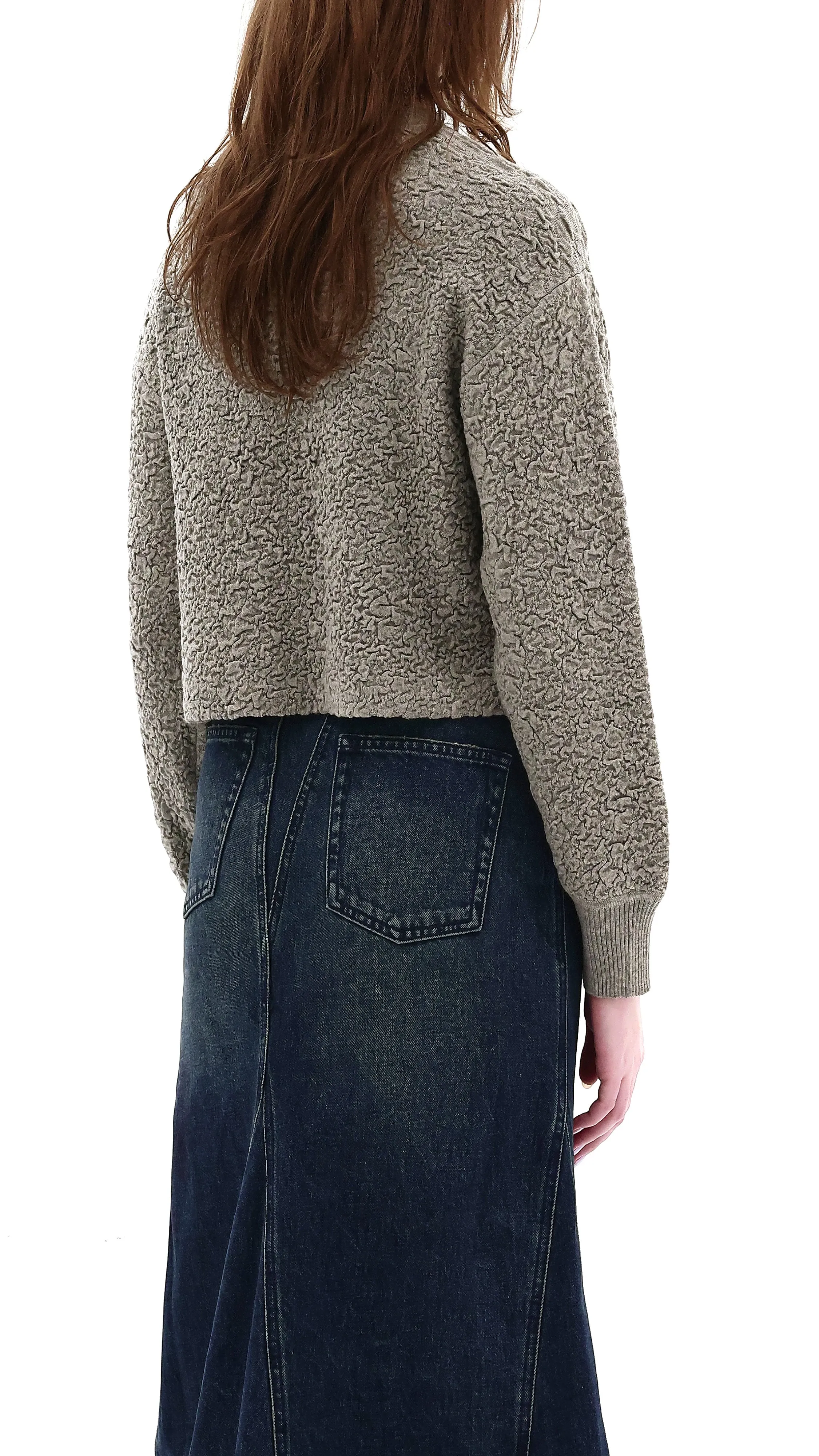 Cropped Textual Sweater sold by INITIAL Fashion product image thumbnail 3