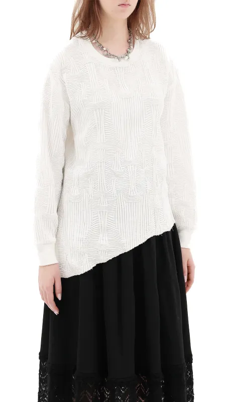 Textural Sweat Shirt sold by INITIAL Fashion