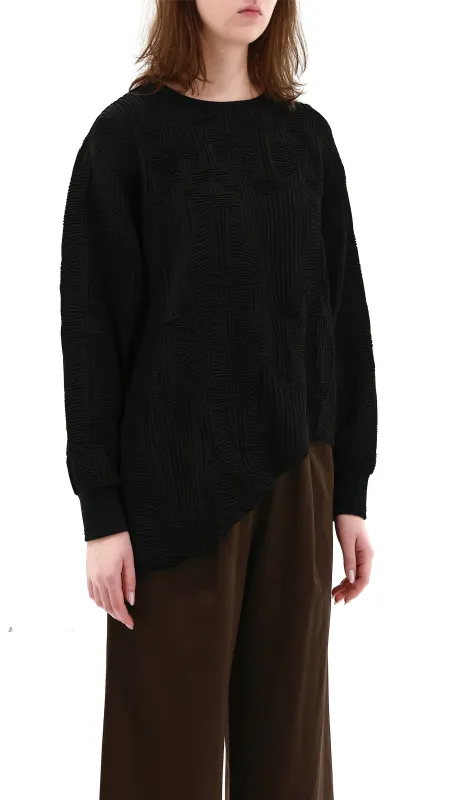 Textural Sweat Shirt sold by INITIAL Fashion