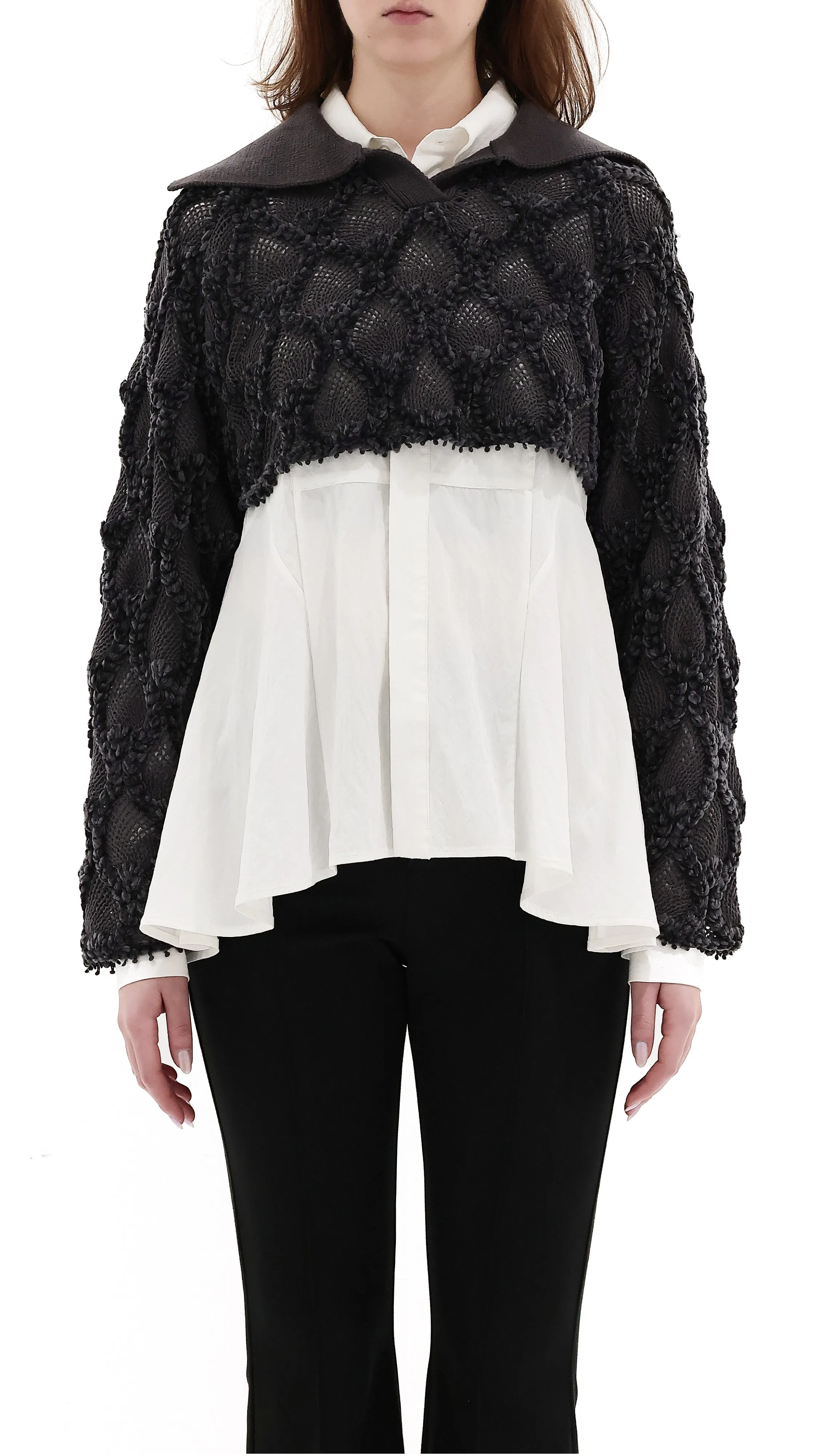 Cropped Crochet Sweater sold by INITIAL Fashion product image thumbnail 2