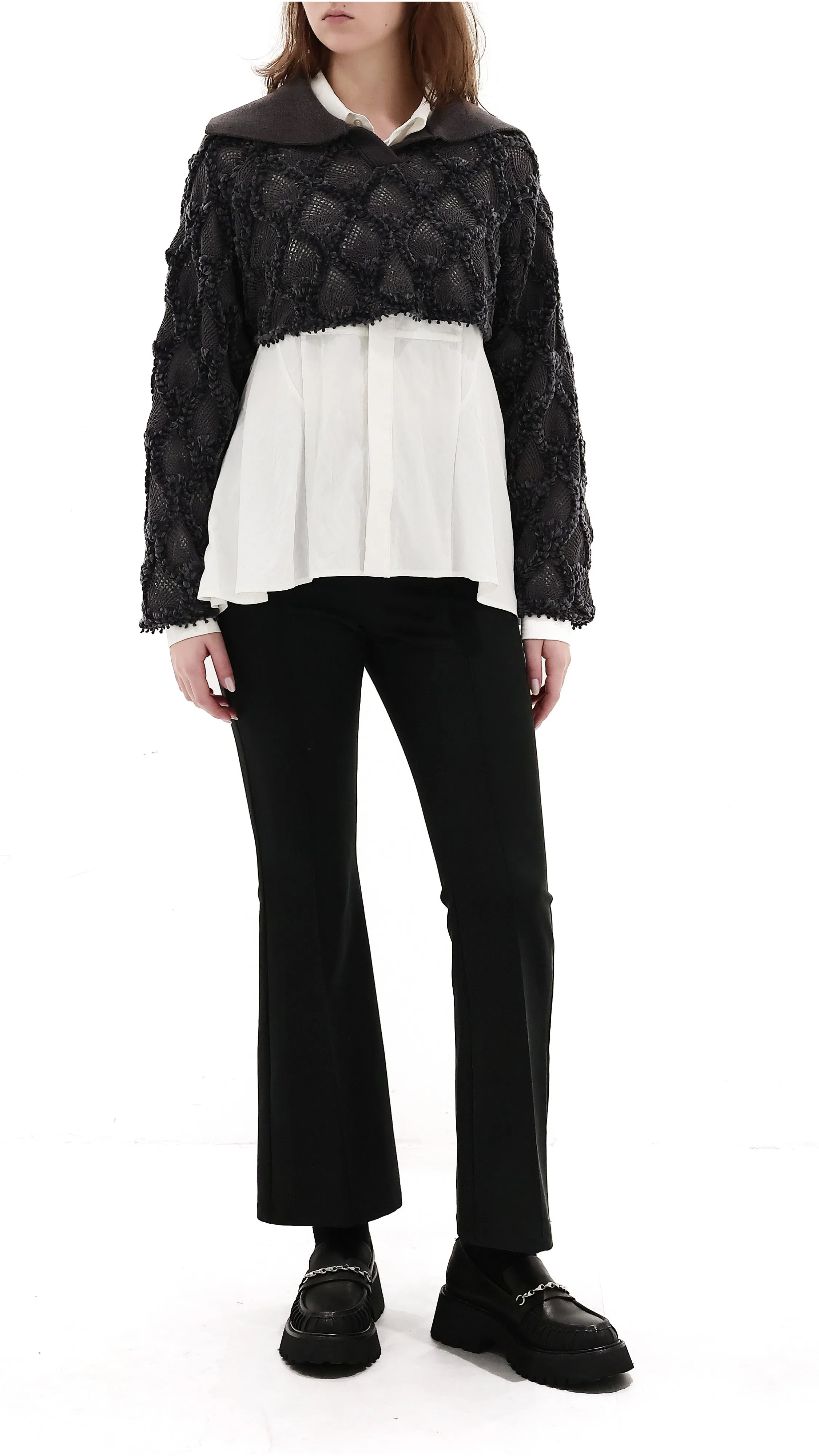 Cropped Crochet Sweater sold by INITIAL Fashion product image thumbnail 5