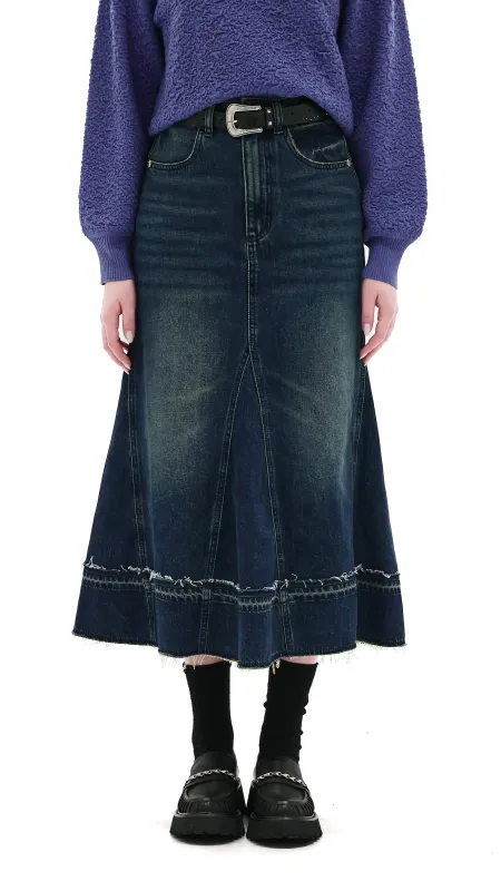 Denim Fishtail Skirt sold by INITIAL Fashion