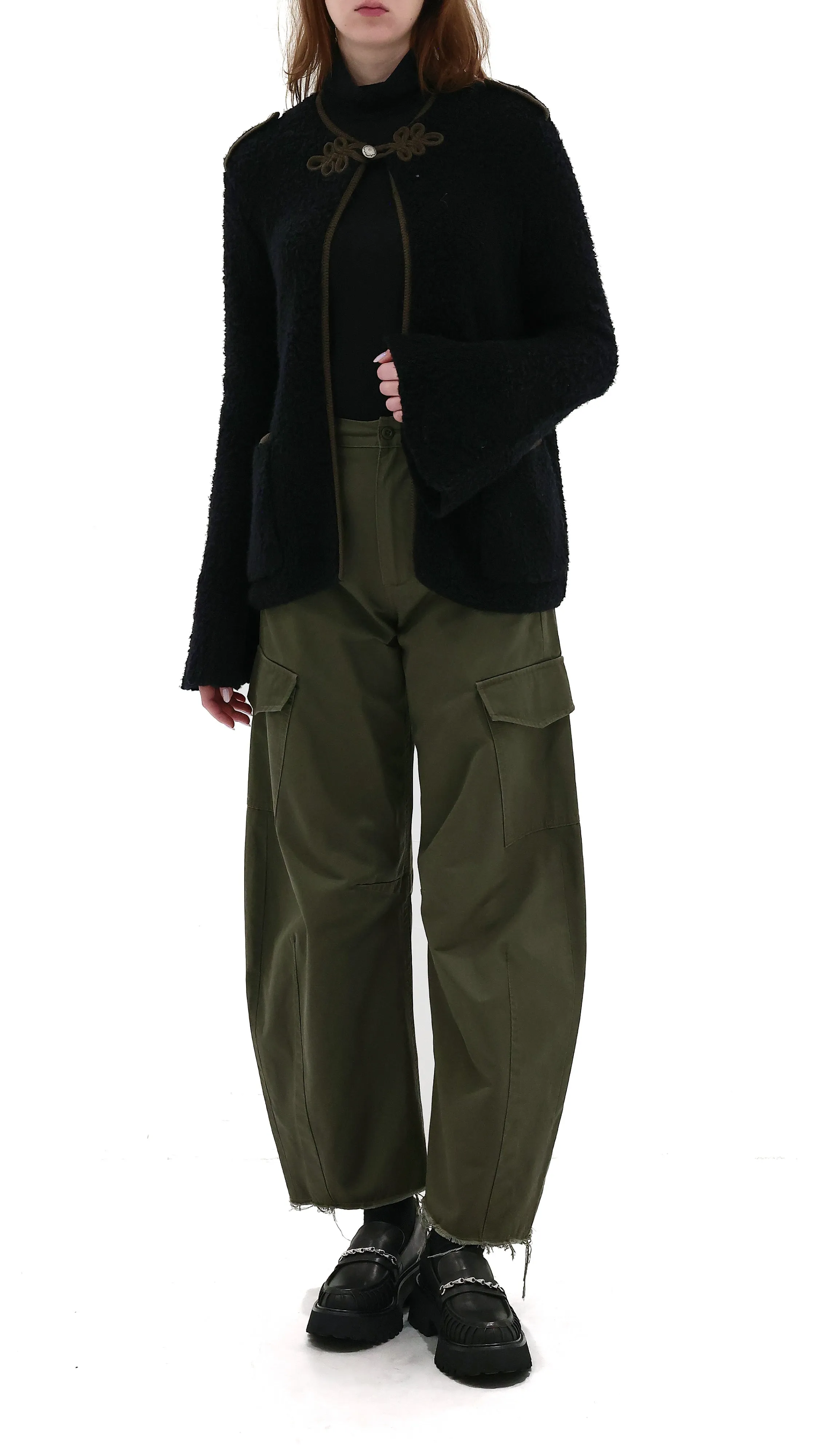 Knit Boiled Wool Like Cardigan sold by INITIAL Fashion product image thumbnail 4