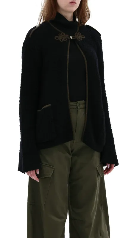 Knit Boiled Wool Like Cardigan sold by INITIAL Fashion