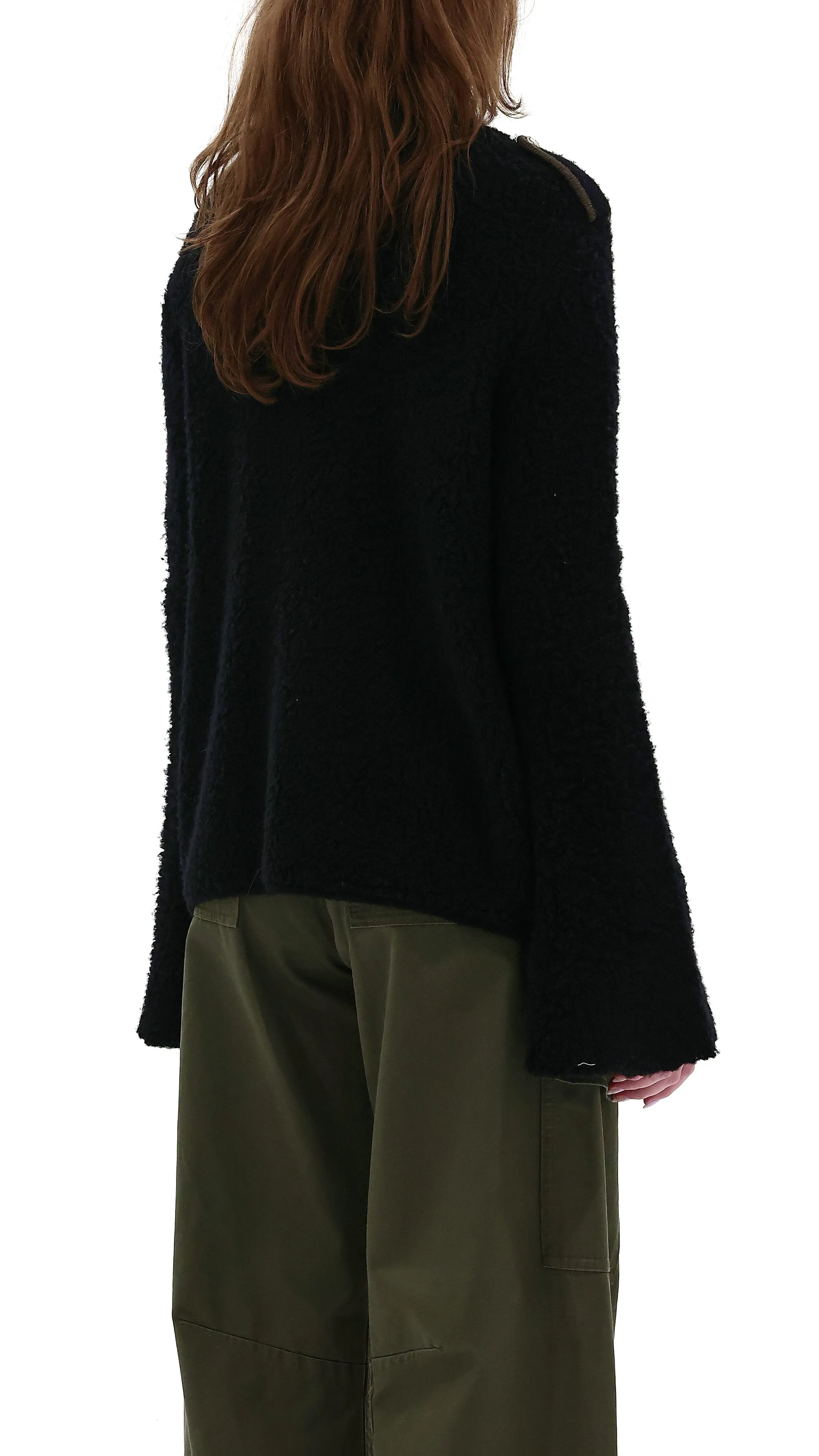 Knit Boiled Wool Like Cardigan sold by INITIAL Fashion product image thumbnail 3