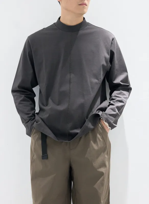 Mercerised Cotton Mock Neck Tee sold by INITIAL Fashion