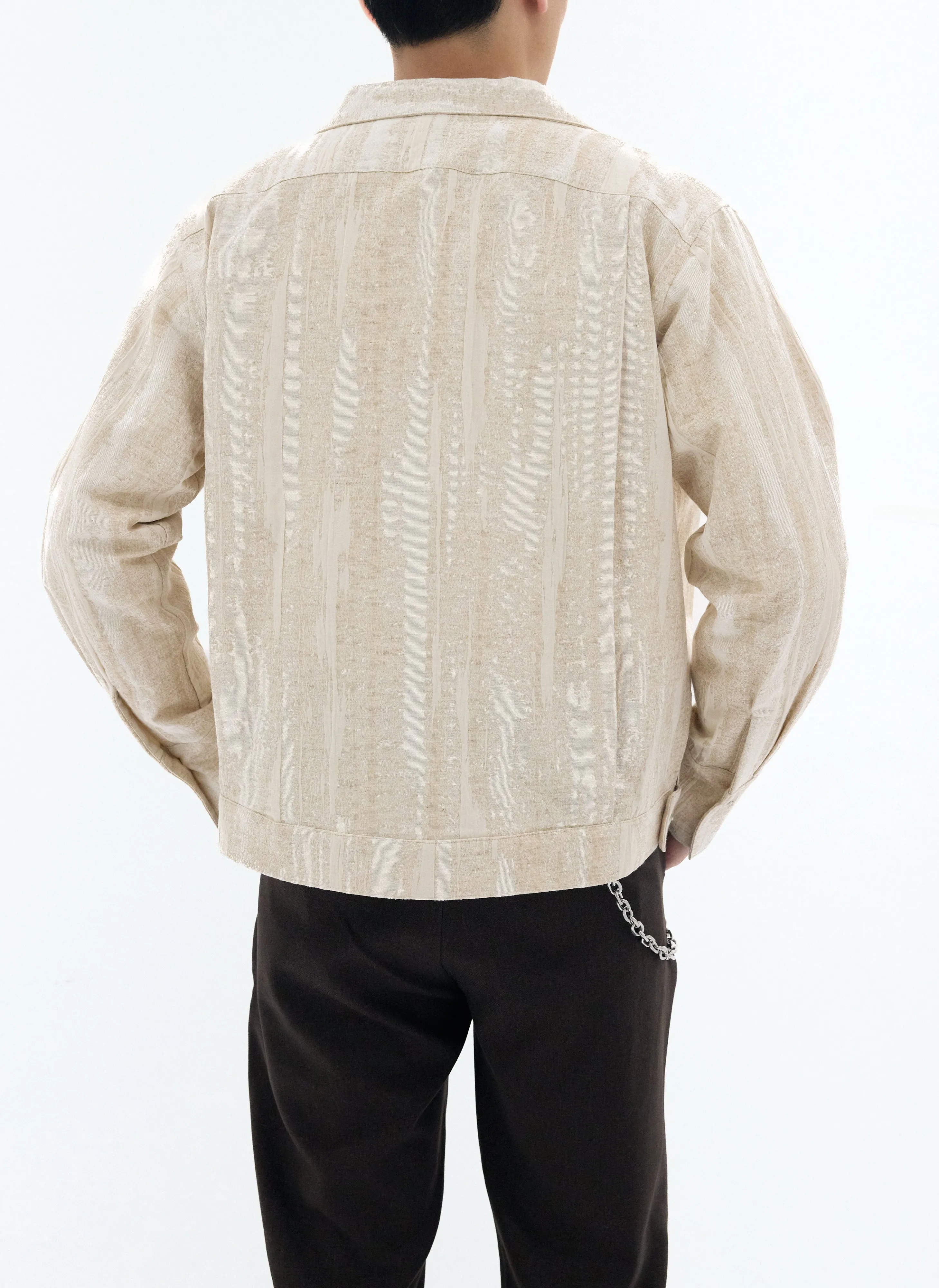 Open Collar Trucker Jacket sold by INITIAL Fashion product image thumbnail 3