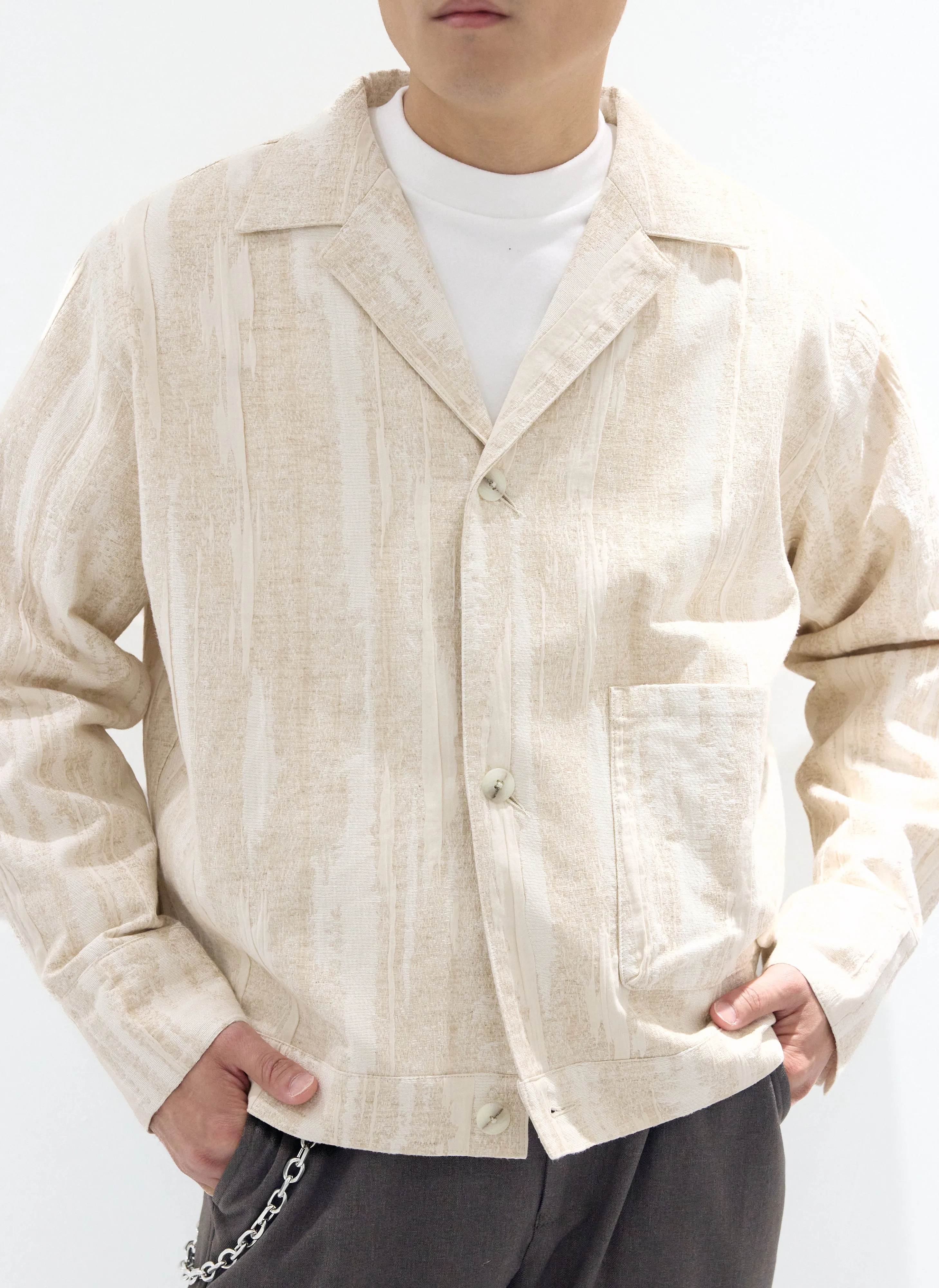 Open Collar Trucker Jacket sold by INITIAL Fashion product image thumbnail 5