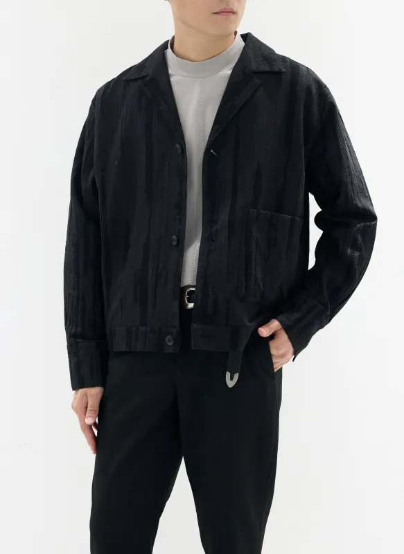 Open Collar Trucker Jacket made by INITIAL Fashion