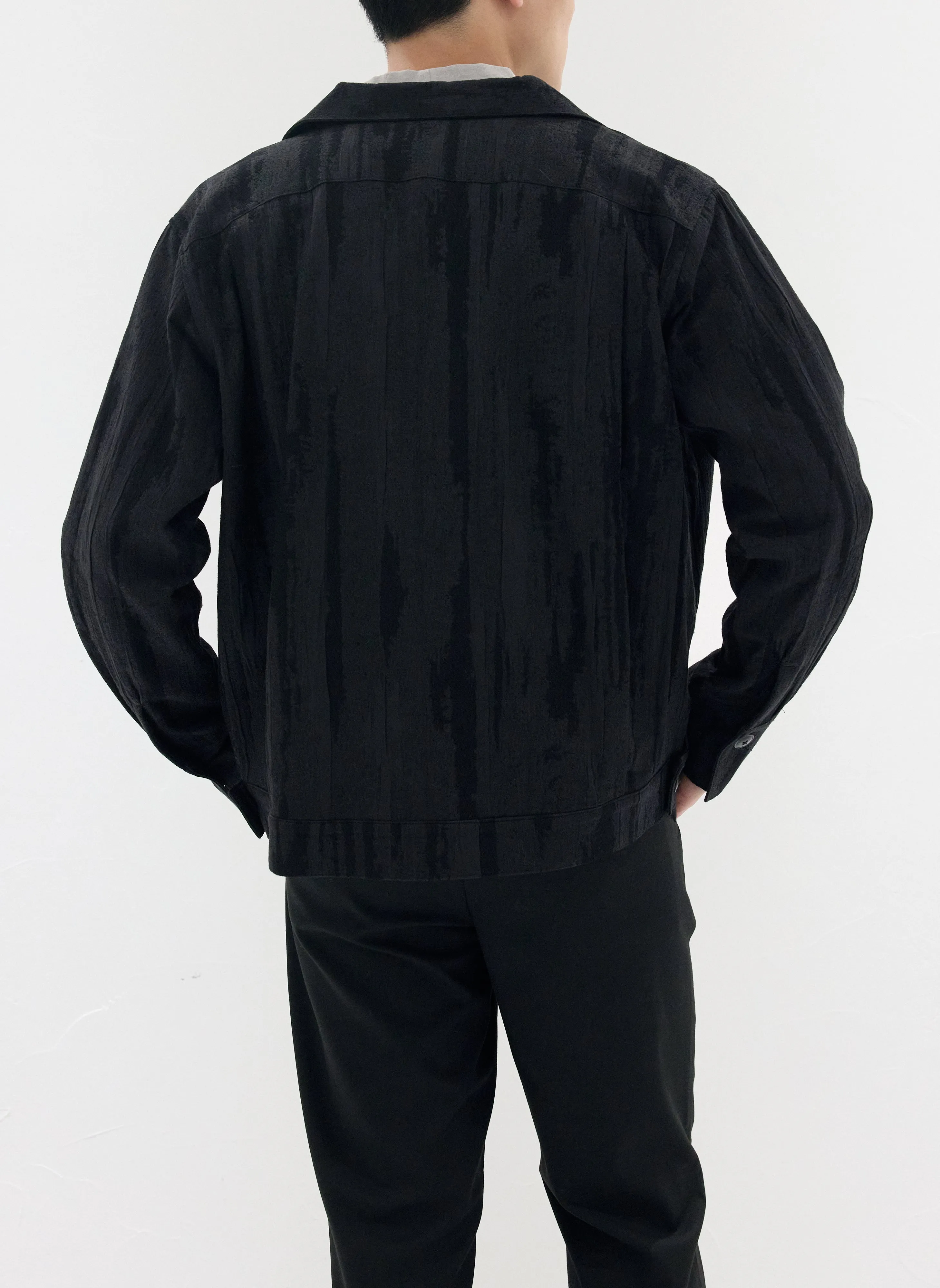 Open Collar Trucker Jacket sold by INITIAL Fashion product image thumbnail 3