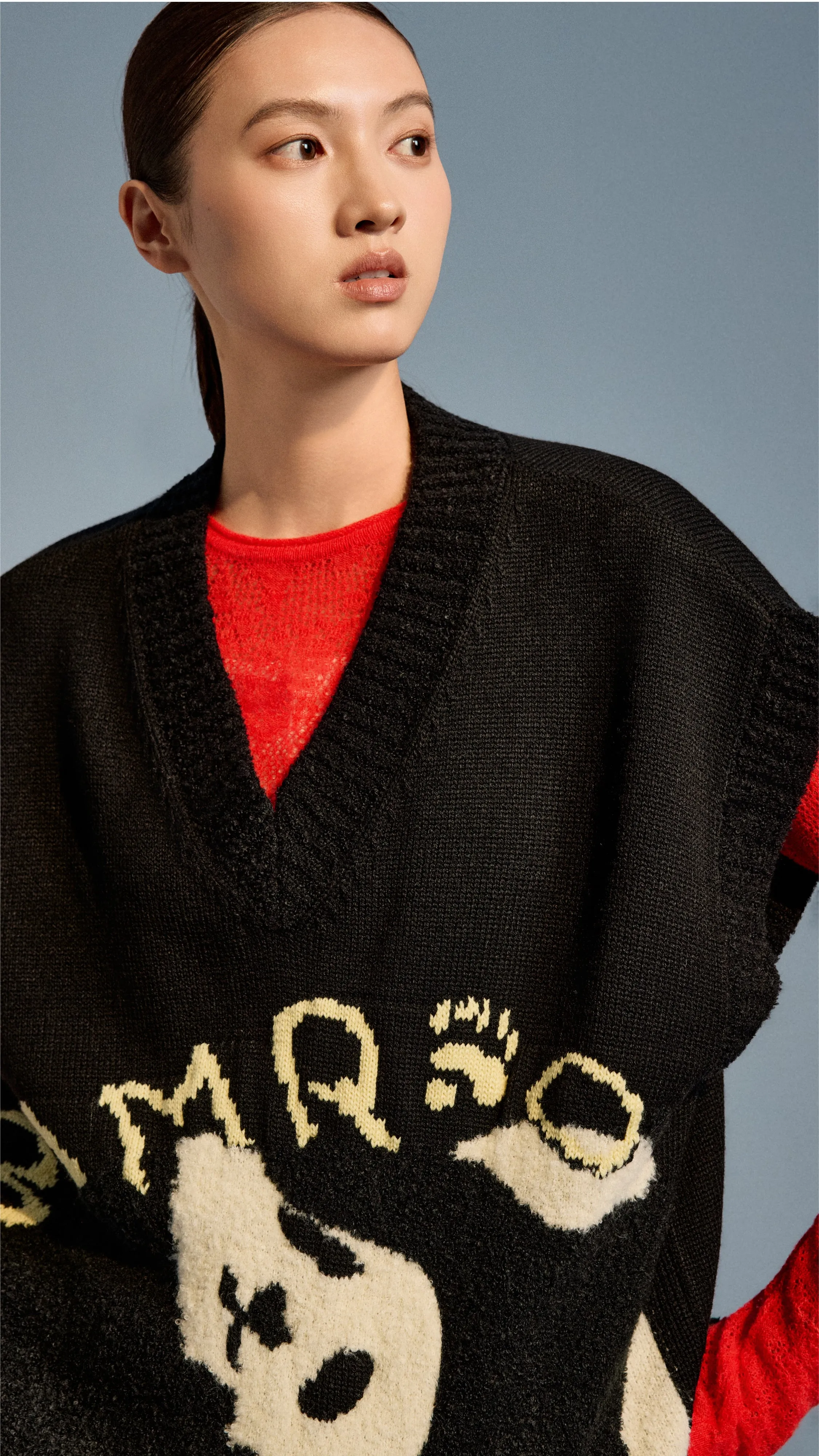 Panda Knit Vest sold by INITIAL Fashion product image thumbnail 4