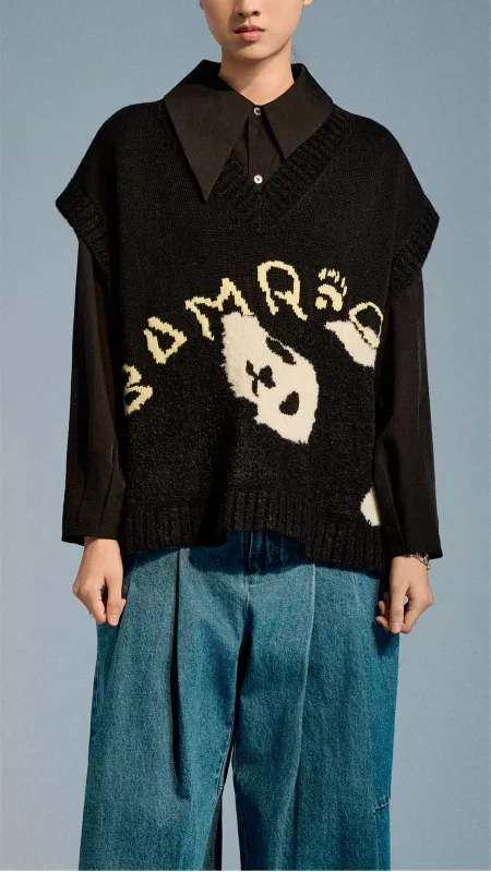 Panda Knit Vest sold by INITIAL Fashion