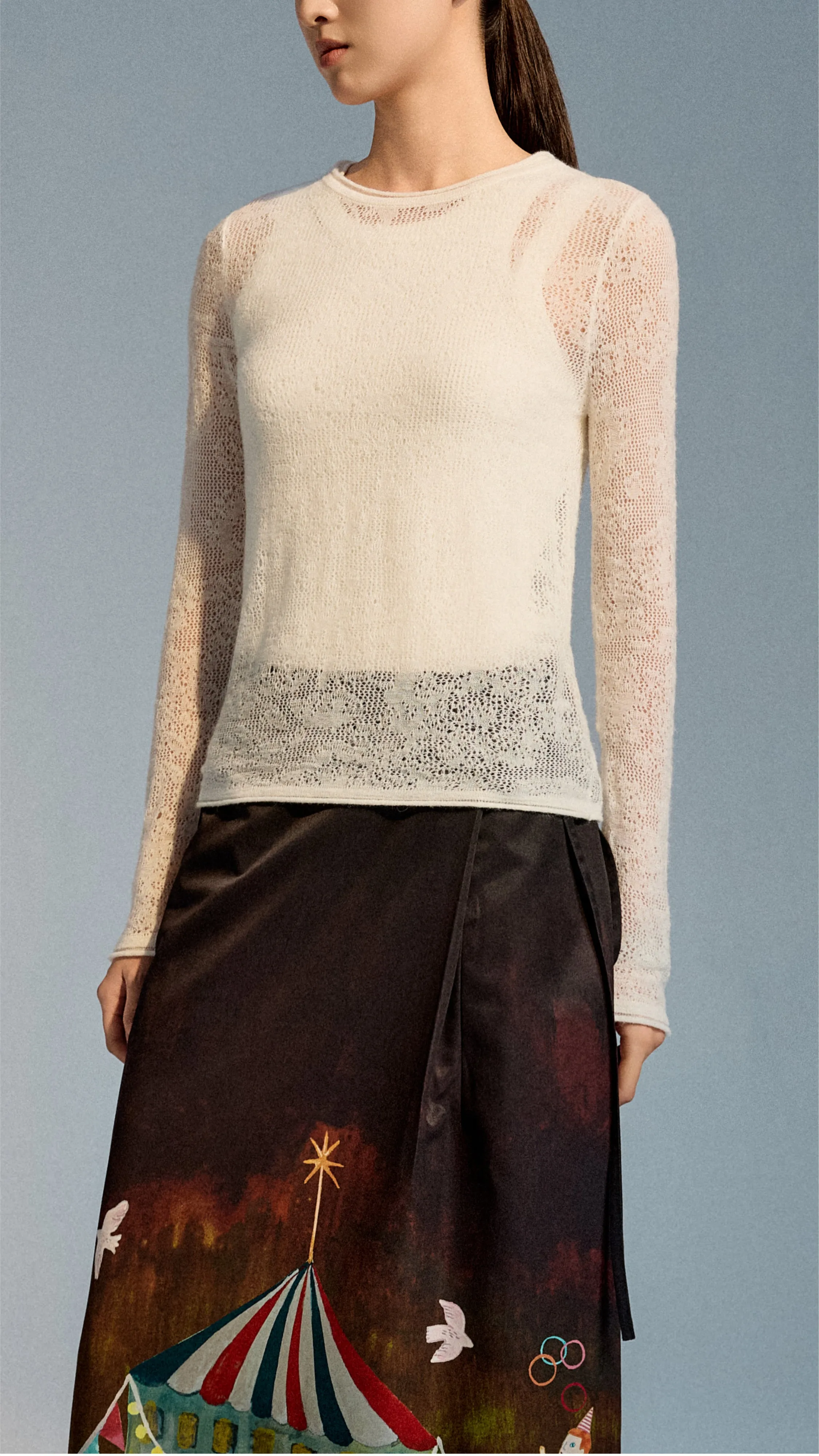 Lace Knitted Sweater sold by INITIAL Fashion product image thumbnail 2