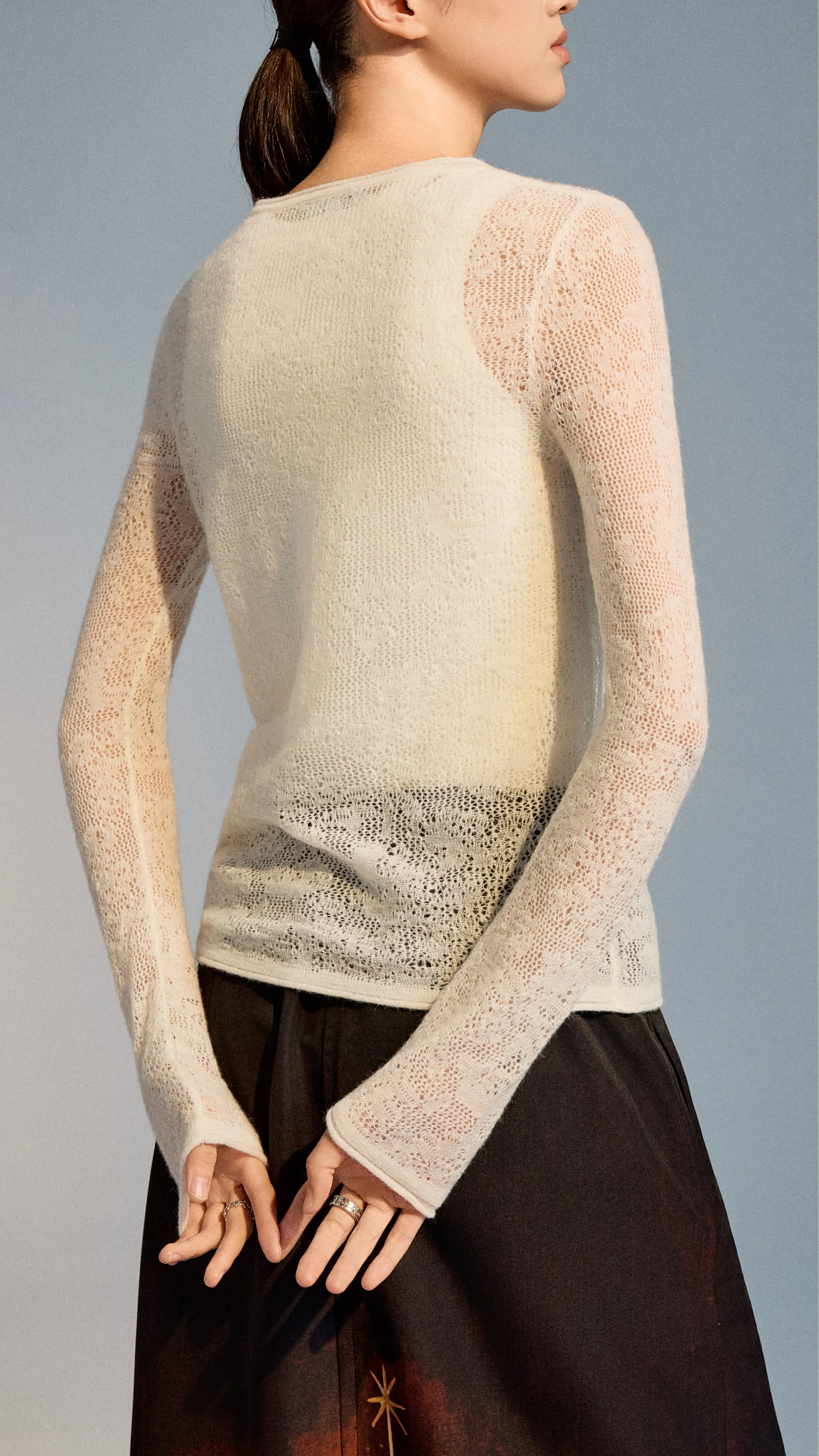 Lace Knitted Sweater sold by INITIAL Fashion product image thumbnail 3