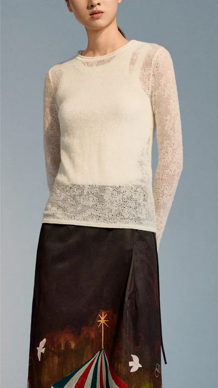 Lace Knitted Sweater made by INITIAL Fashion