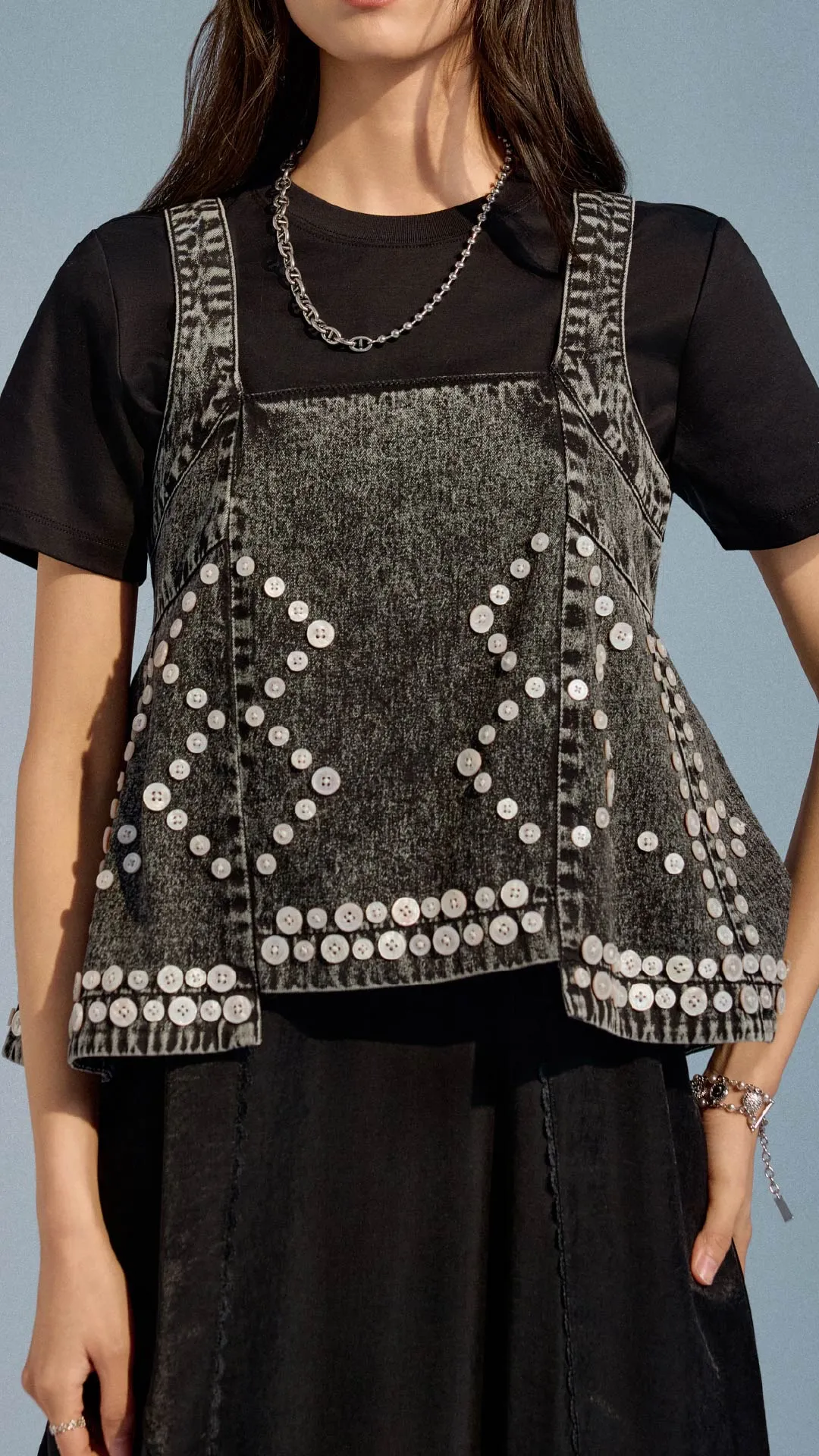 Pearly Queen Peplum Tank Top sold by INITIAL Fashion product image thumbnail 4