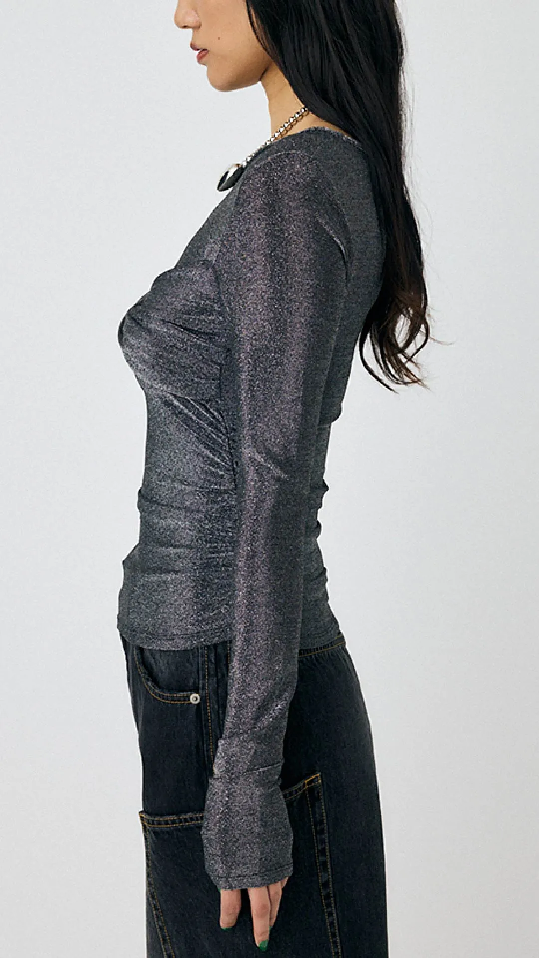 Cross Gather Slim Top sold by INITIAL Fashion product image thumbnail 2